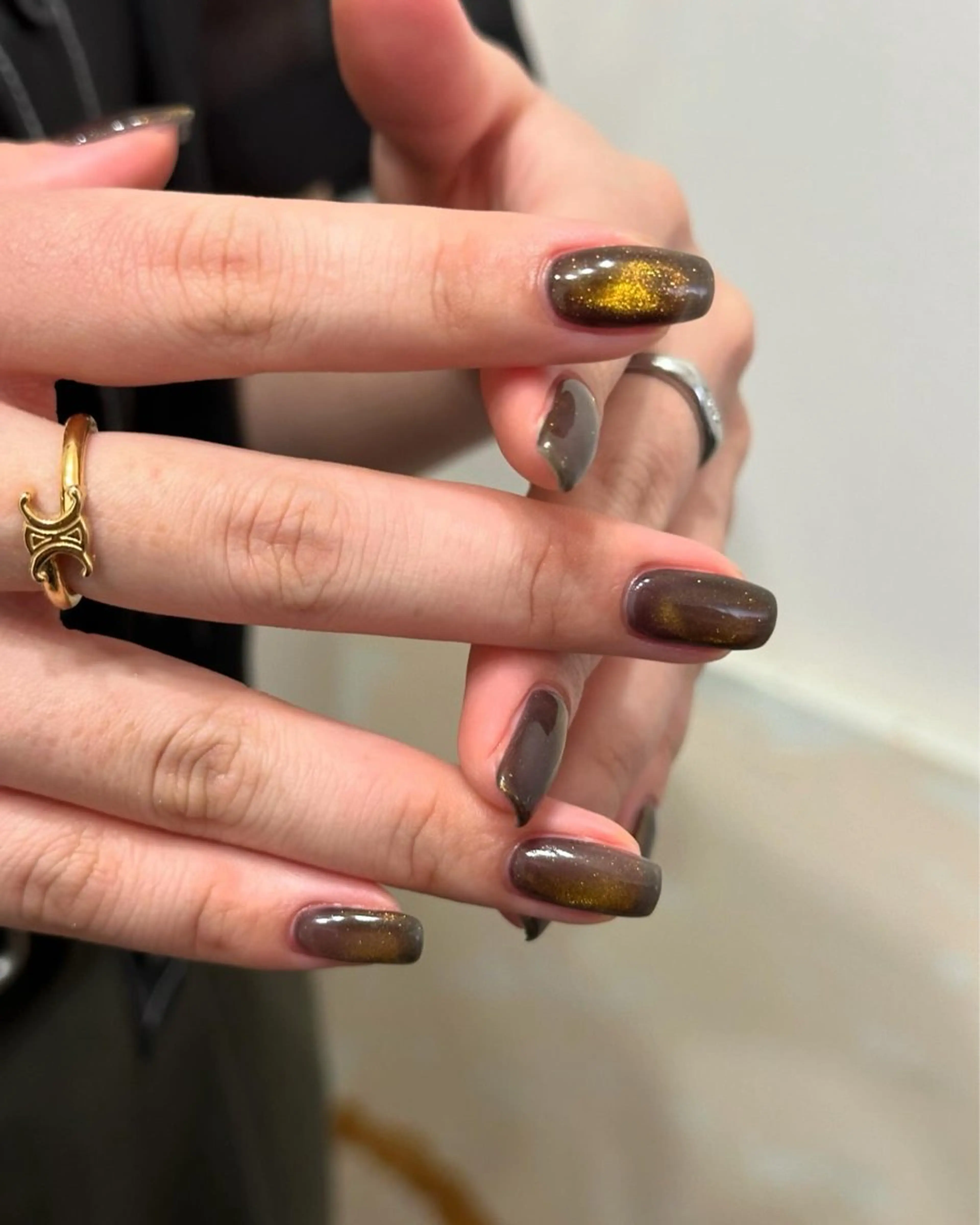 ネイル マグネットネイル ハンドネイル フットネイル kiii.__ ✴︎*のネイルデザイン