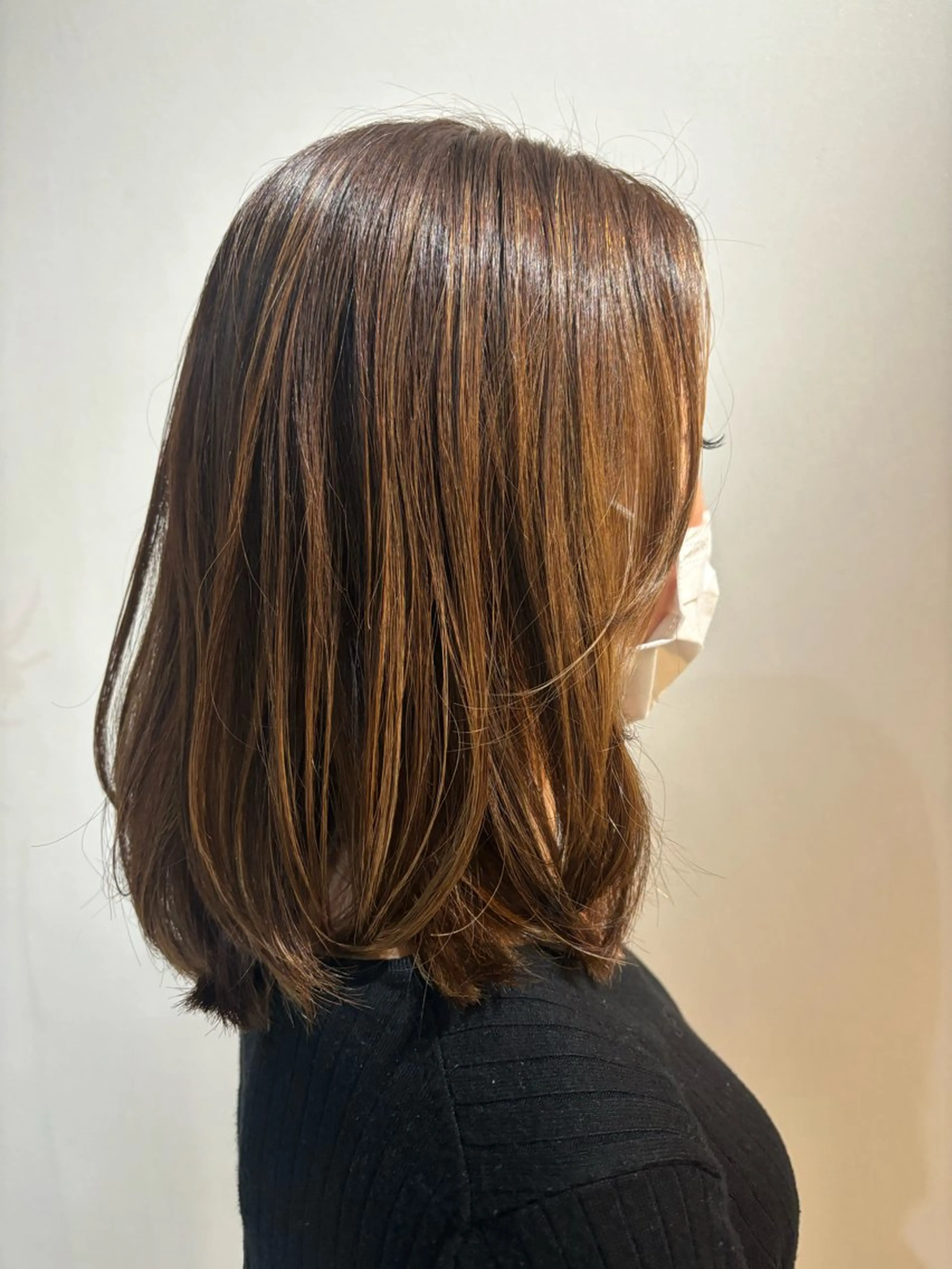 ミディアム カラー ブラウンカラー 竹内 えりこのヘアスタイル