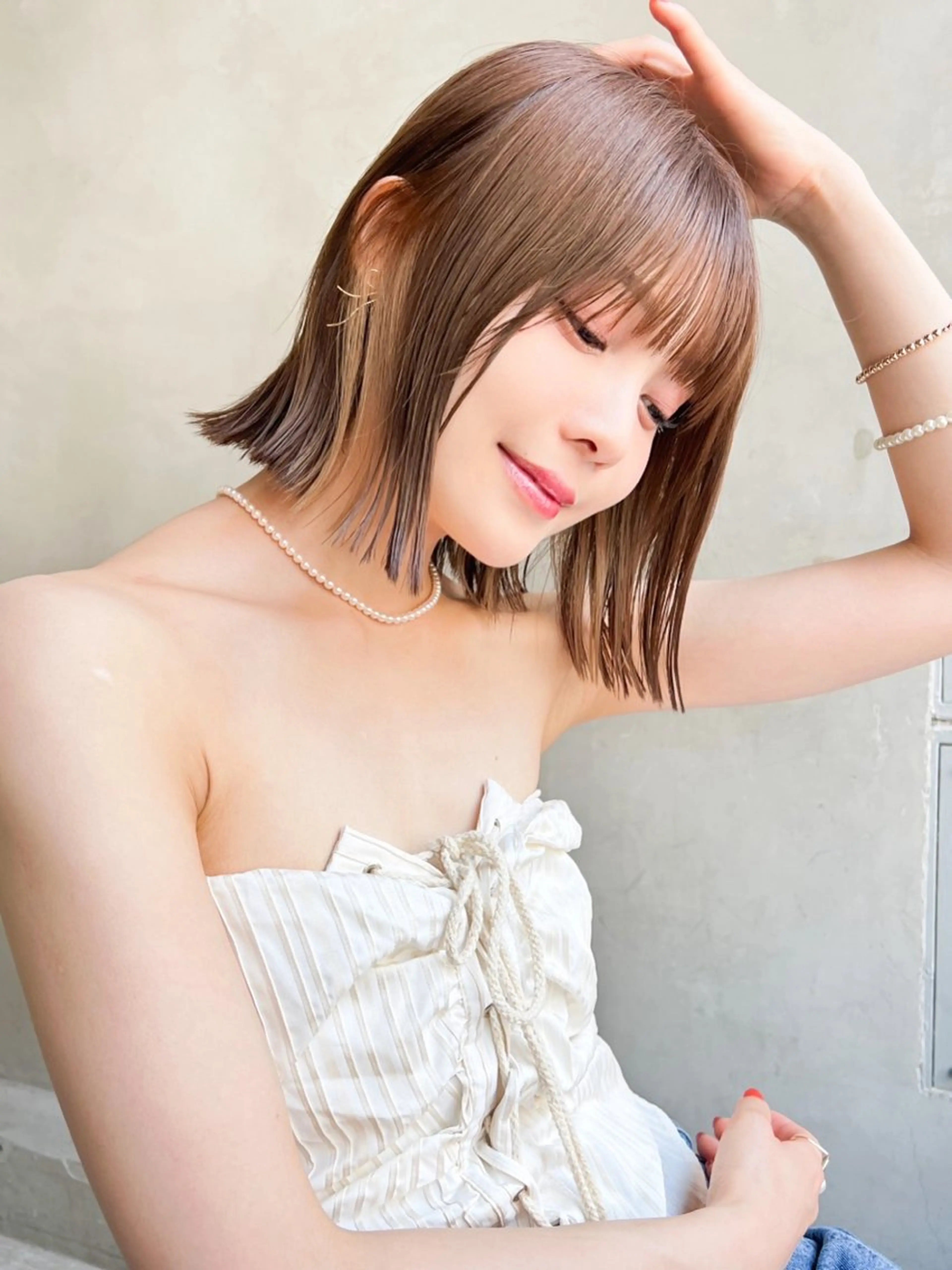 セミロング カラー 🎨デザイン🥇 美髪・艶髪　日暮千敬のヘアスタイル