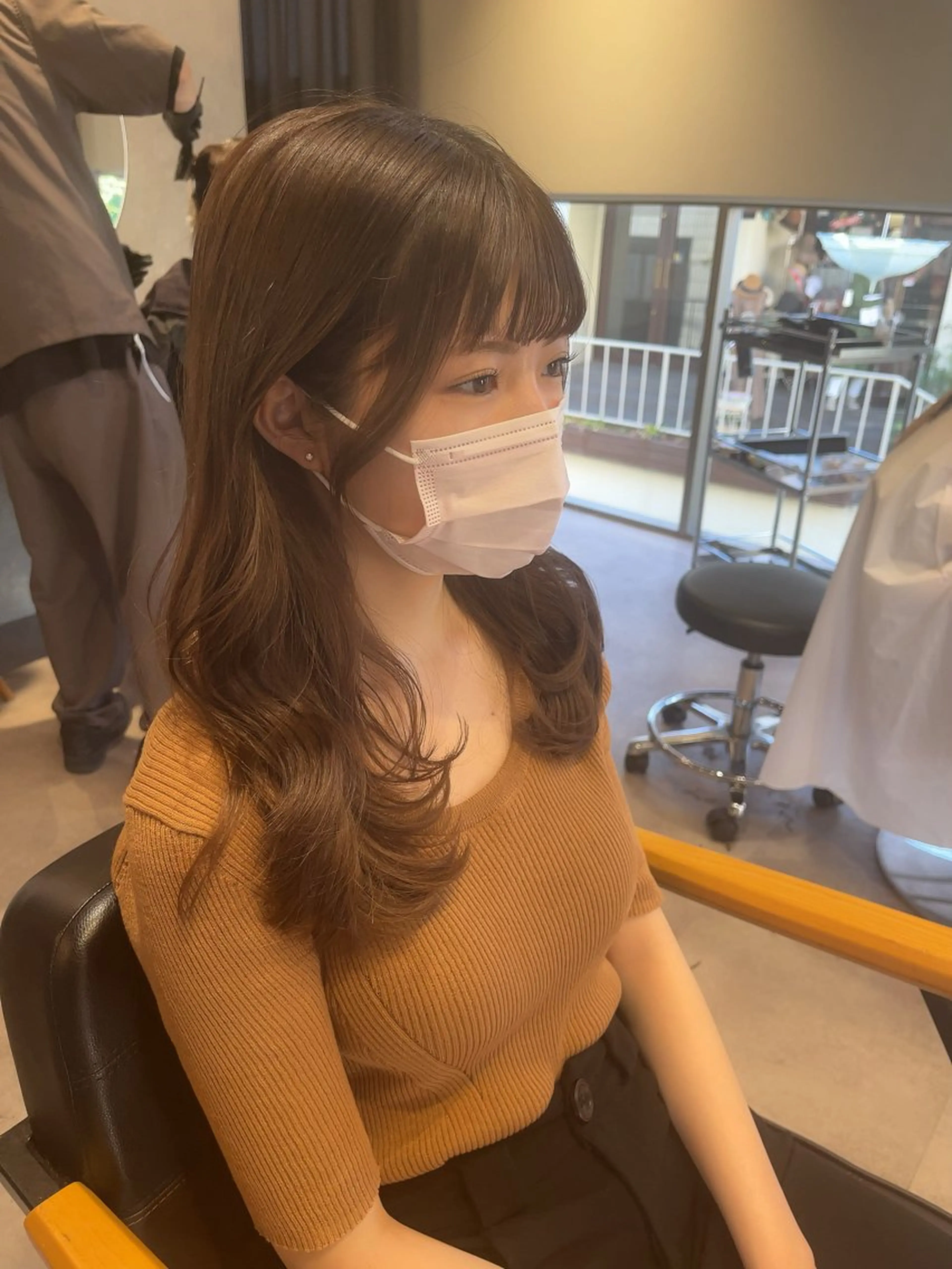 セミロング カラー パーマ ヘアアレンジ カット ヘアカラー トリートメント ヘッドスパ 佐藤優太朗 似合わせ/髪質改善のヘアスタイル