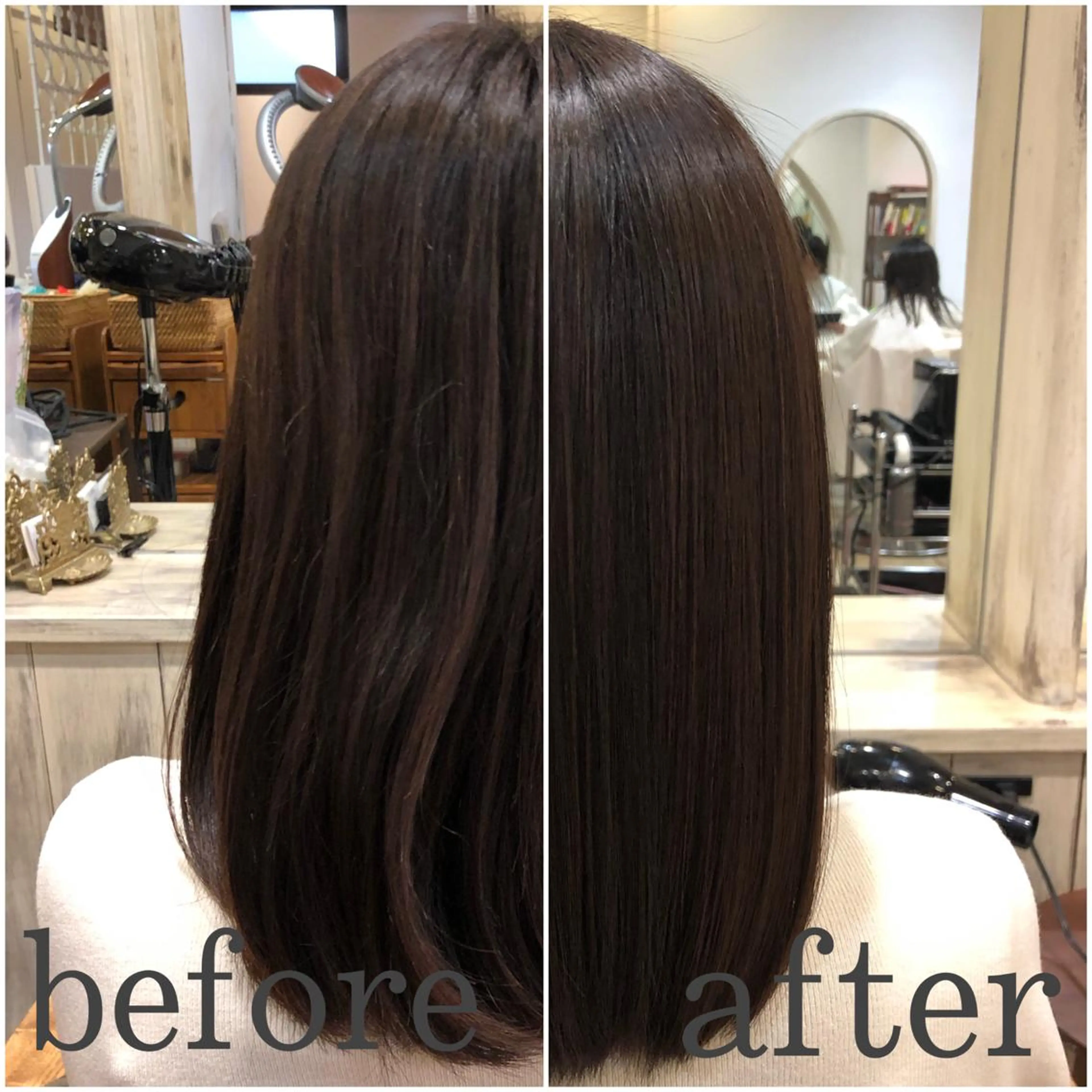 ミディアム 縮毛矯正 トリートメント 酸熱トリートメント \脱・うねり& 広がり/gite菊のヘアスタイル