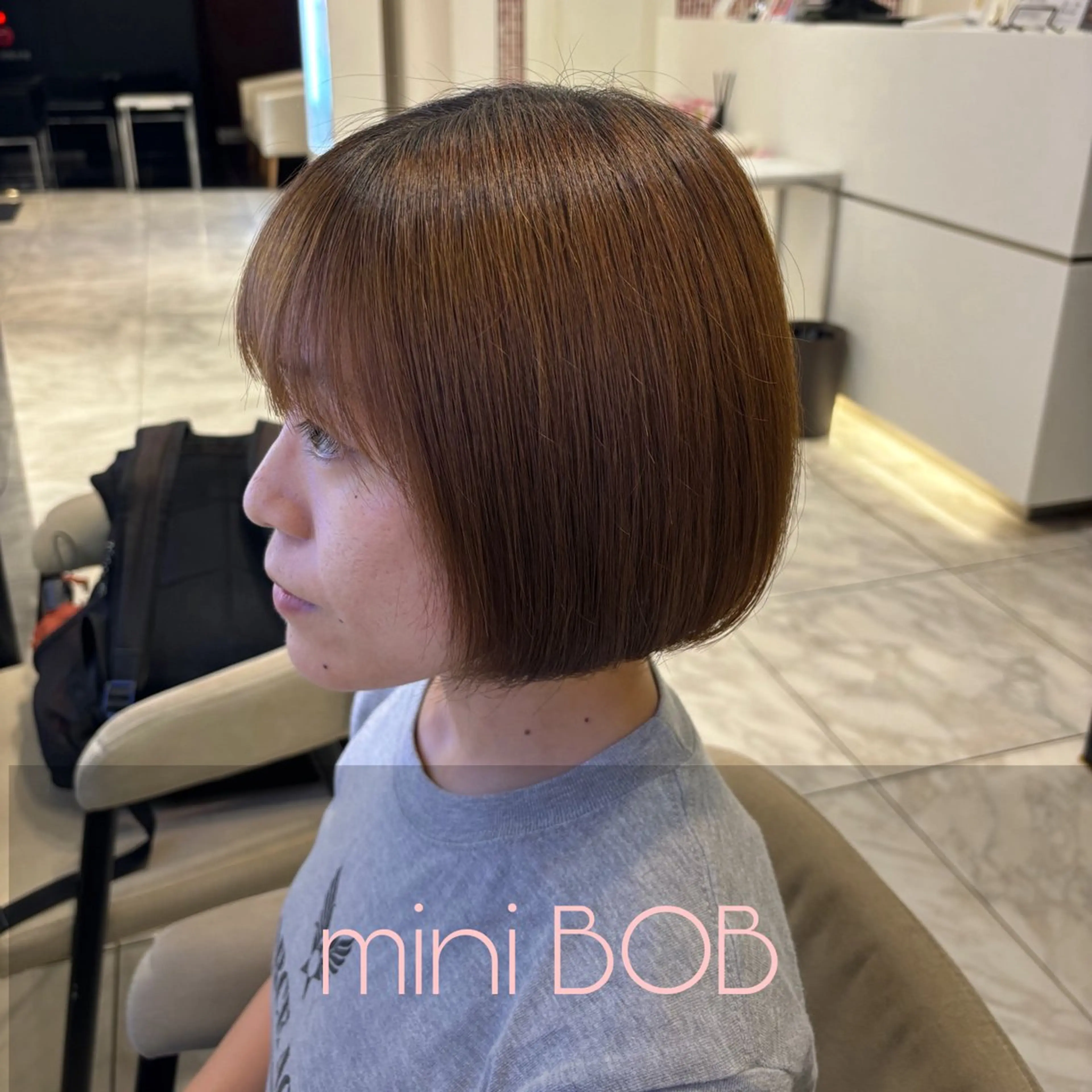 ショート ボブ カット トリートメント 🌼似合わせパーマ /銀座🌼いでいあやのヘアスタイル