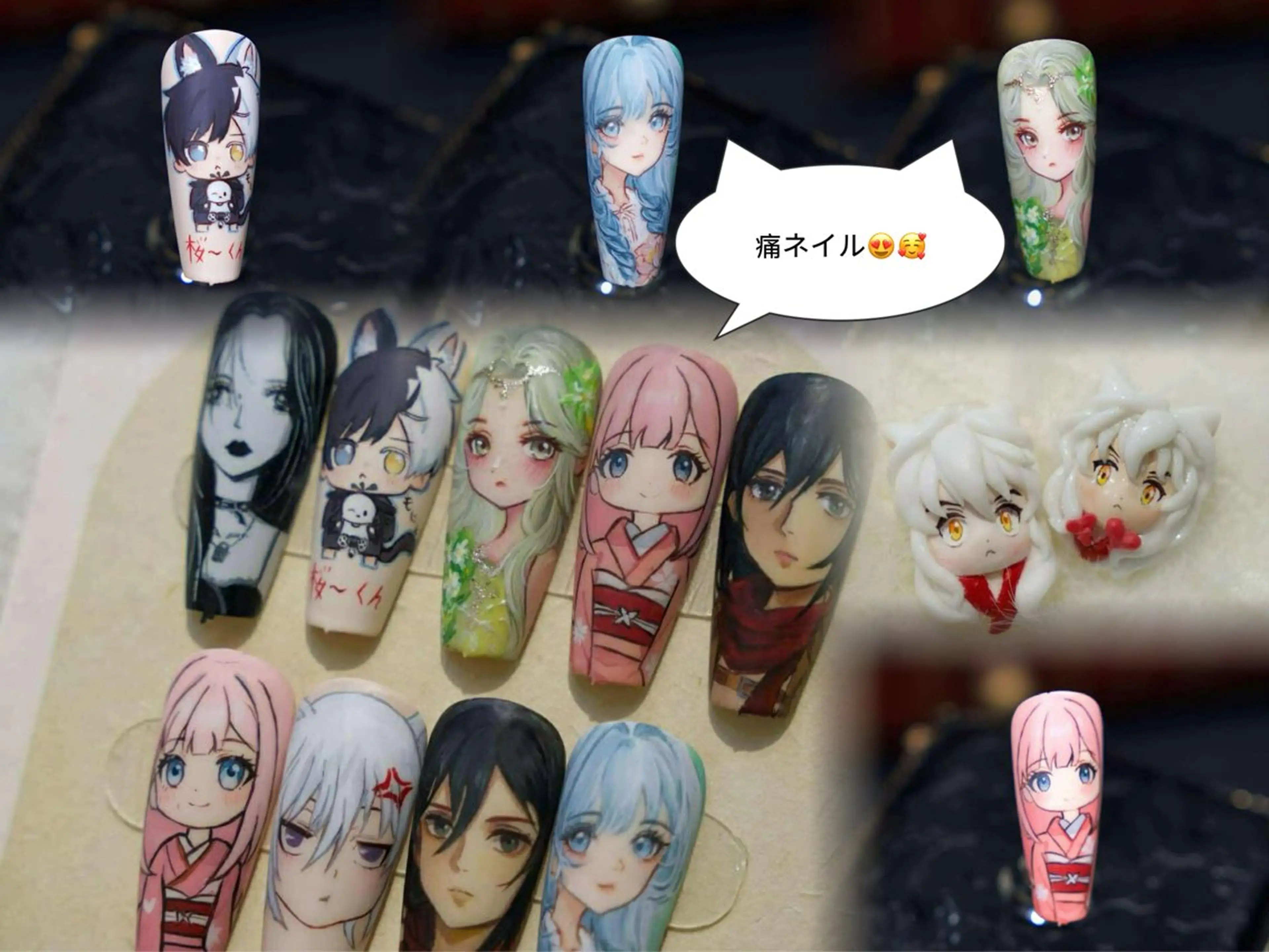 ネイル キラキラネイル 韓国ネイル スカルプネイル ハンドケア MoMoA Nail ネイル長さ出し専門店のネイルデザイン