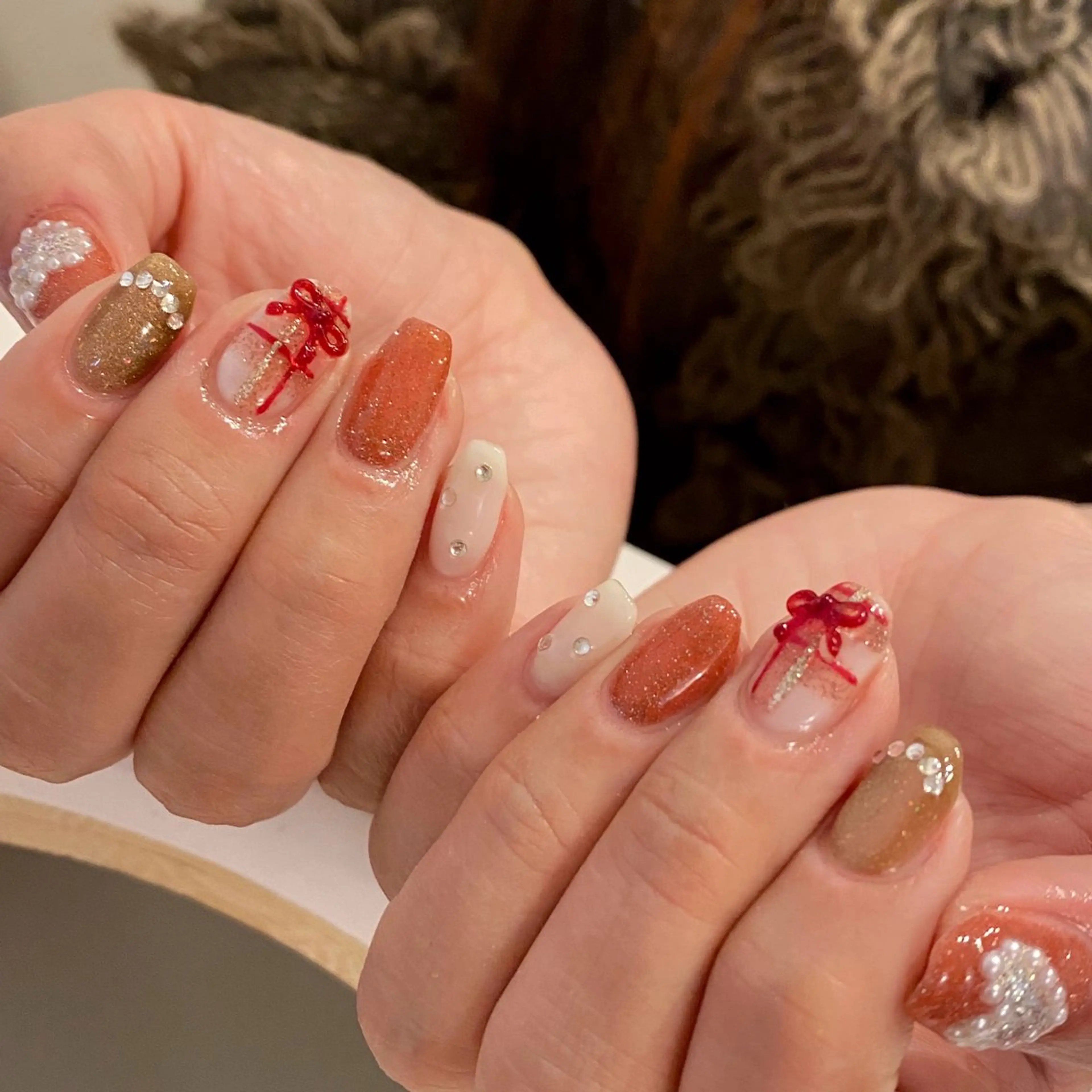 ネイル アートネイル ガーリー バレンタイン nail amuseのネイルデザイン
