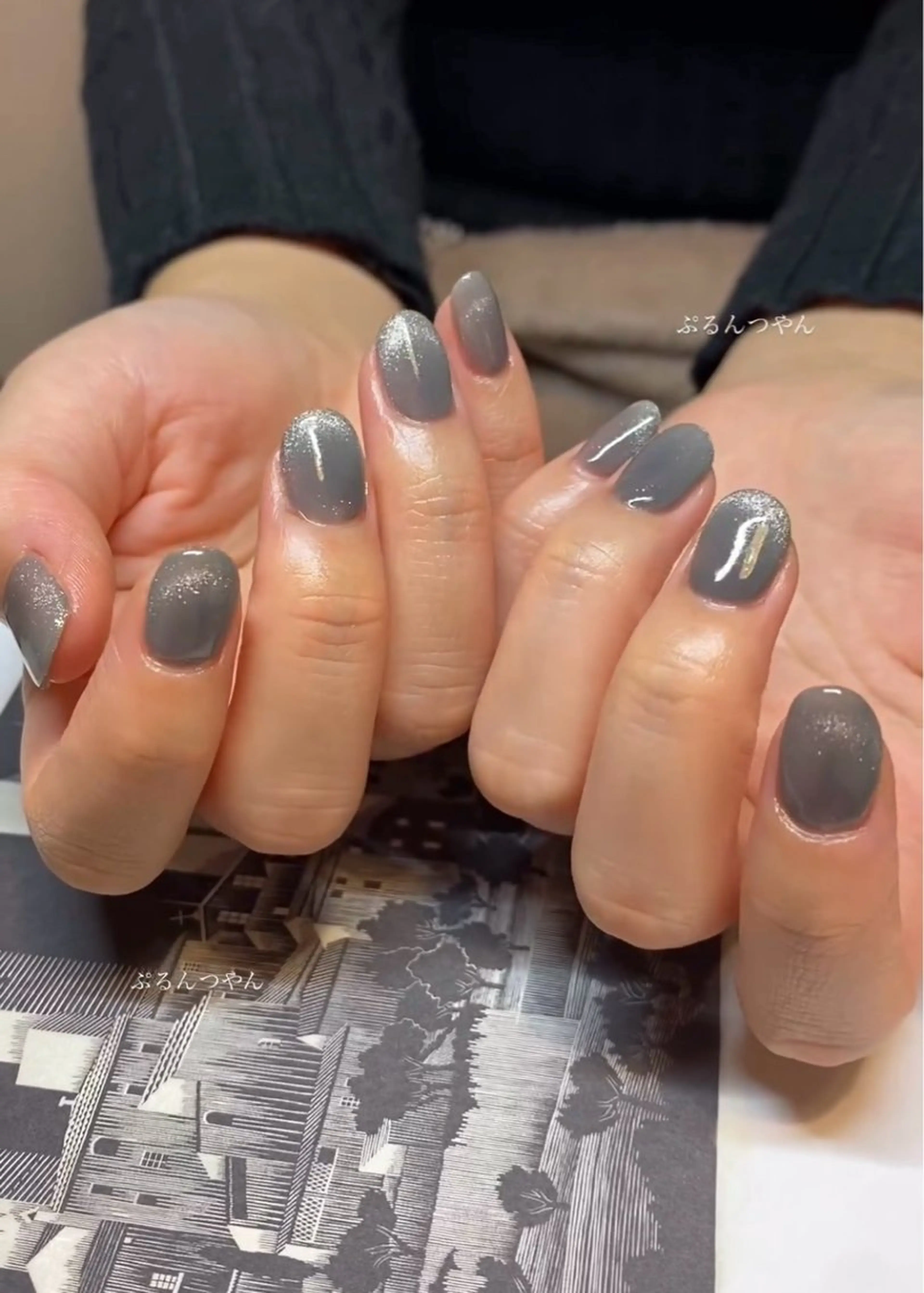 ネイル マグネットネイル ワンカラーネイル umi nailのネイルデザイン