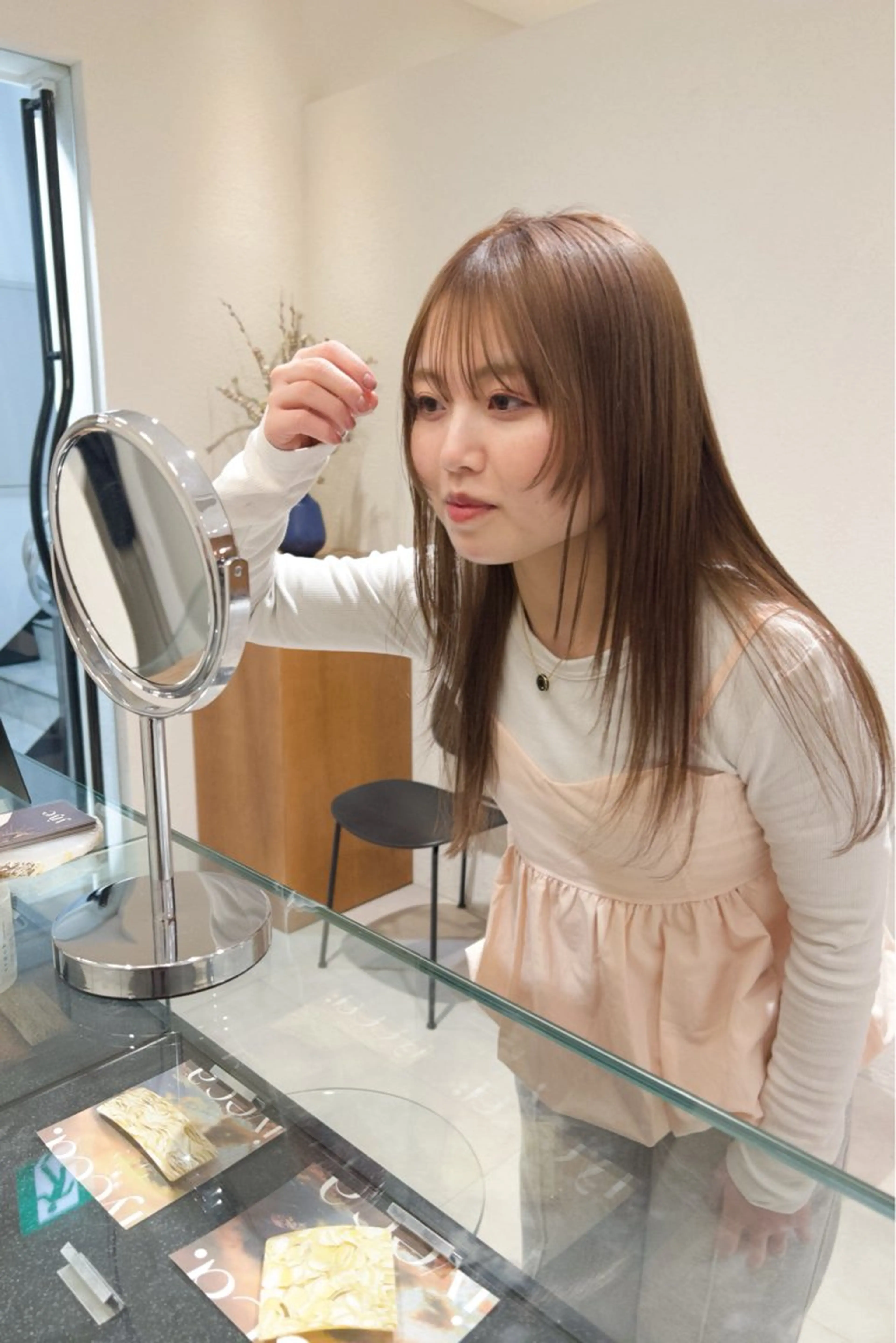 ロング カラー yiye   神宮前所属・manami /暖色 /カットモデル募集のヘアスタイル