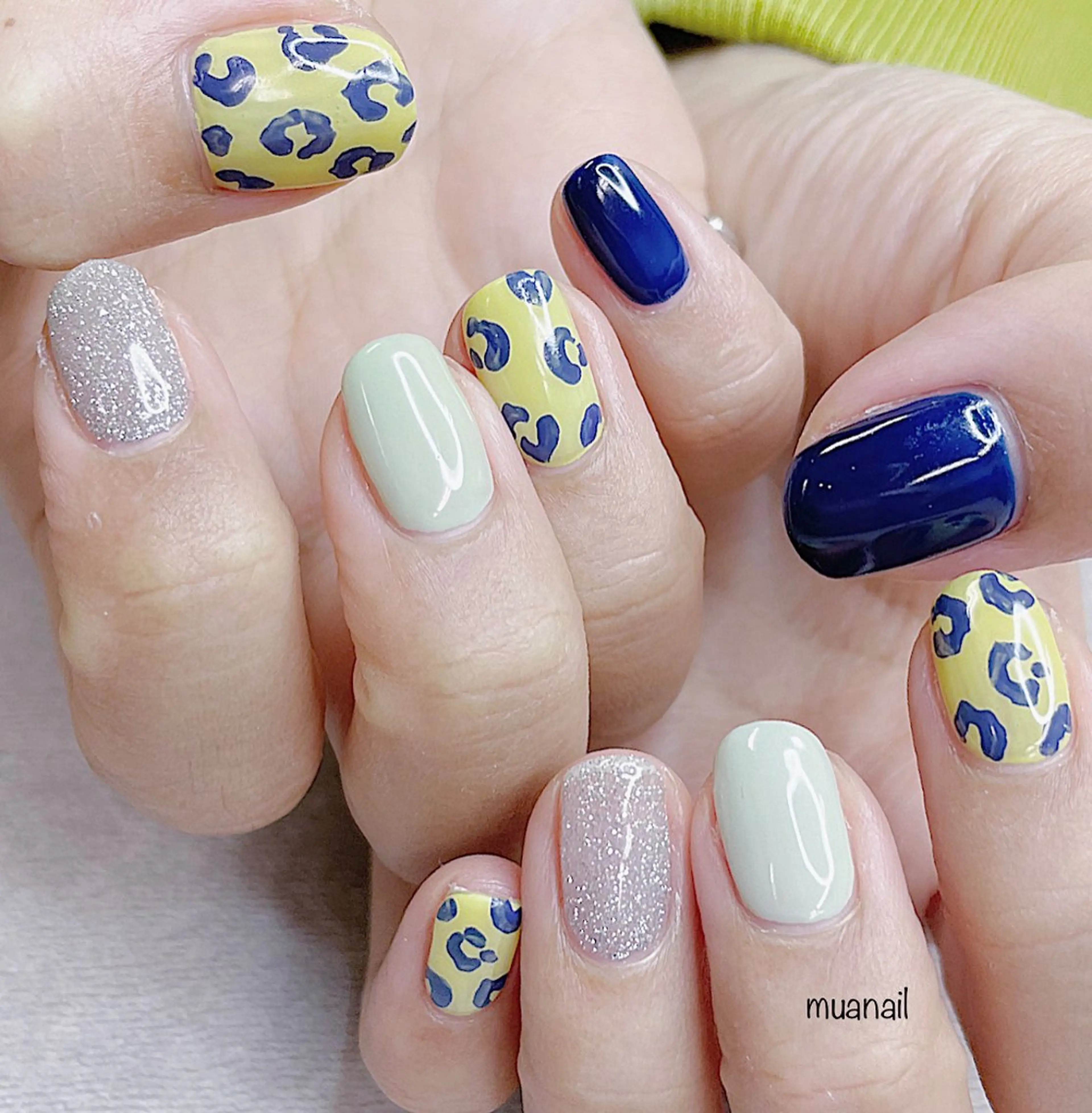 ネイル ブルー 春ネイル ハンドネイル mua nail mikiのネイルデザイン