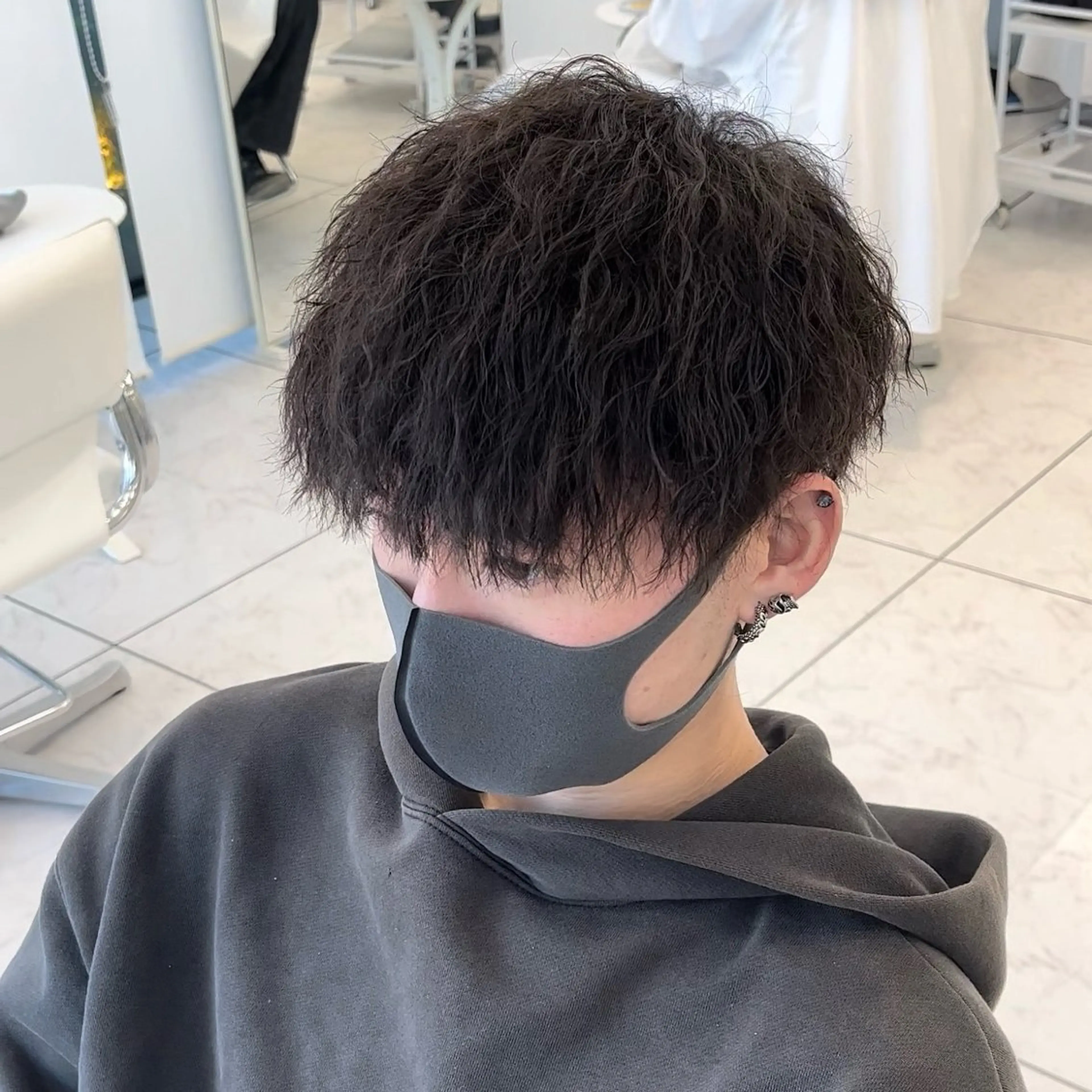 ショート カラー パーマ メンズ カット パーマ Ace men's salon 岡崎店所属・水谷 璃温のヘアスタイル