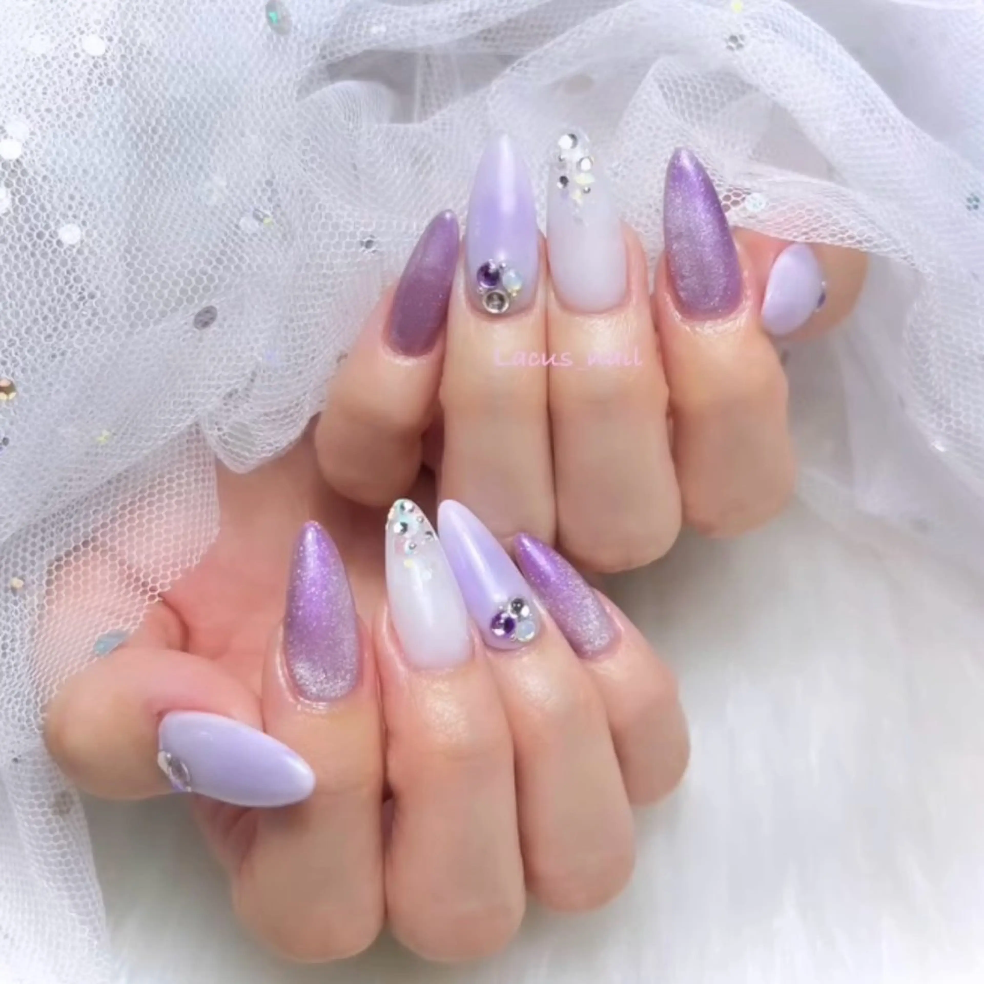 ネイル アートネイル スカルプネイル Nail Salon Lacusのネイルデザイン
