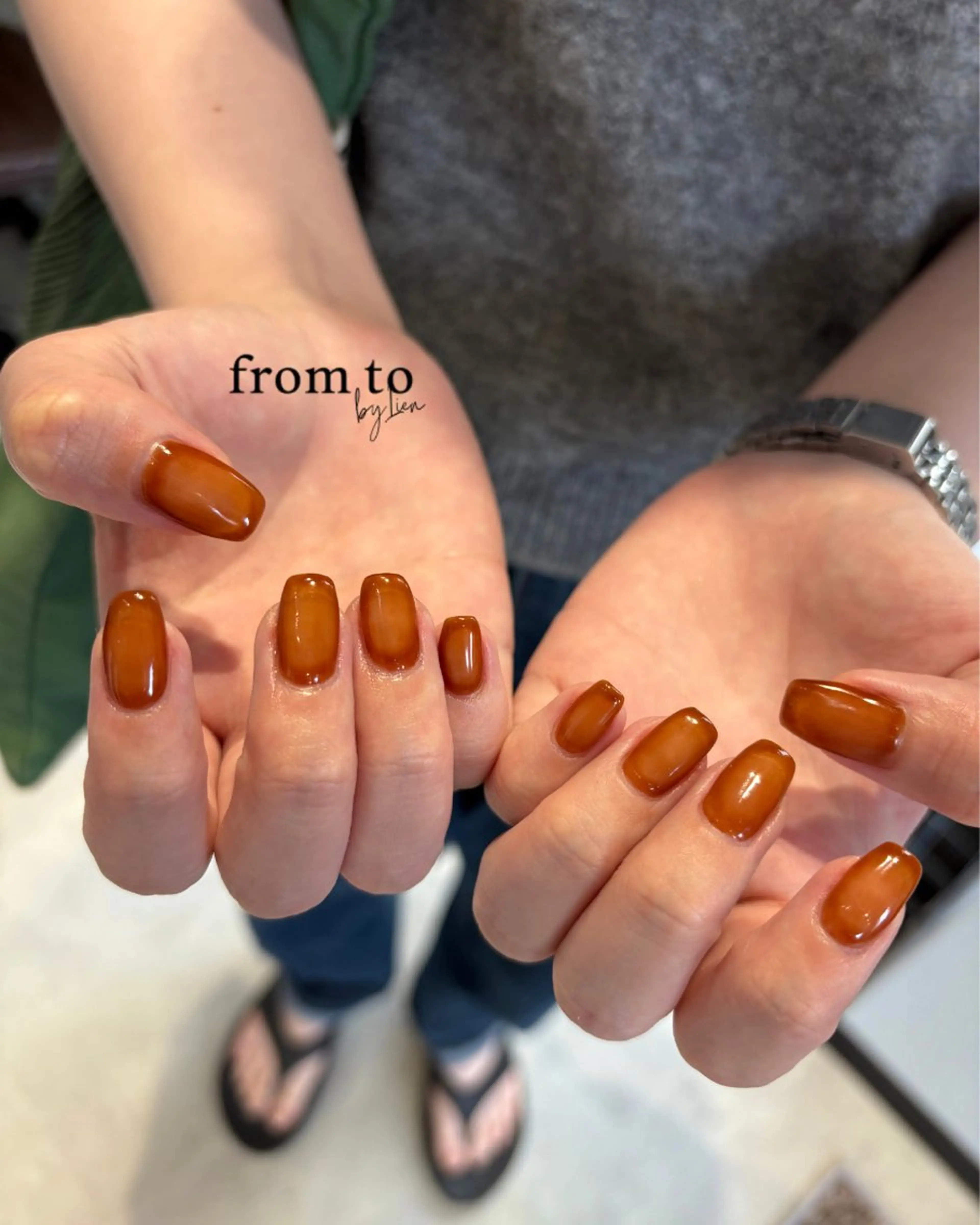 ネイル ニュアンスネイル シンプルネイル from to所属・seika .のネイルデザイン