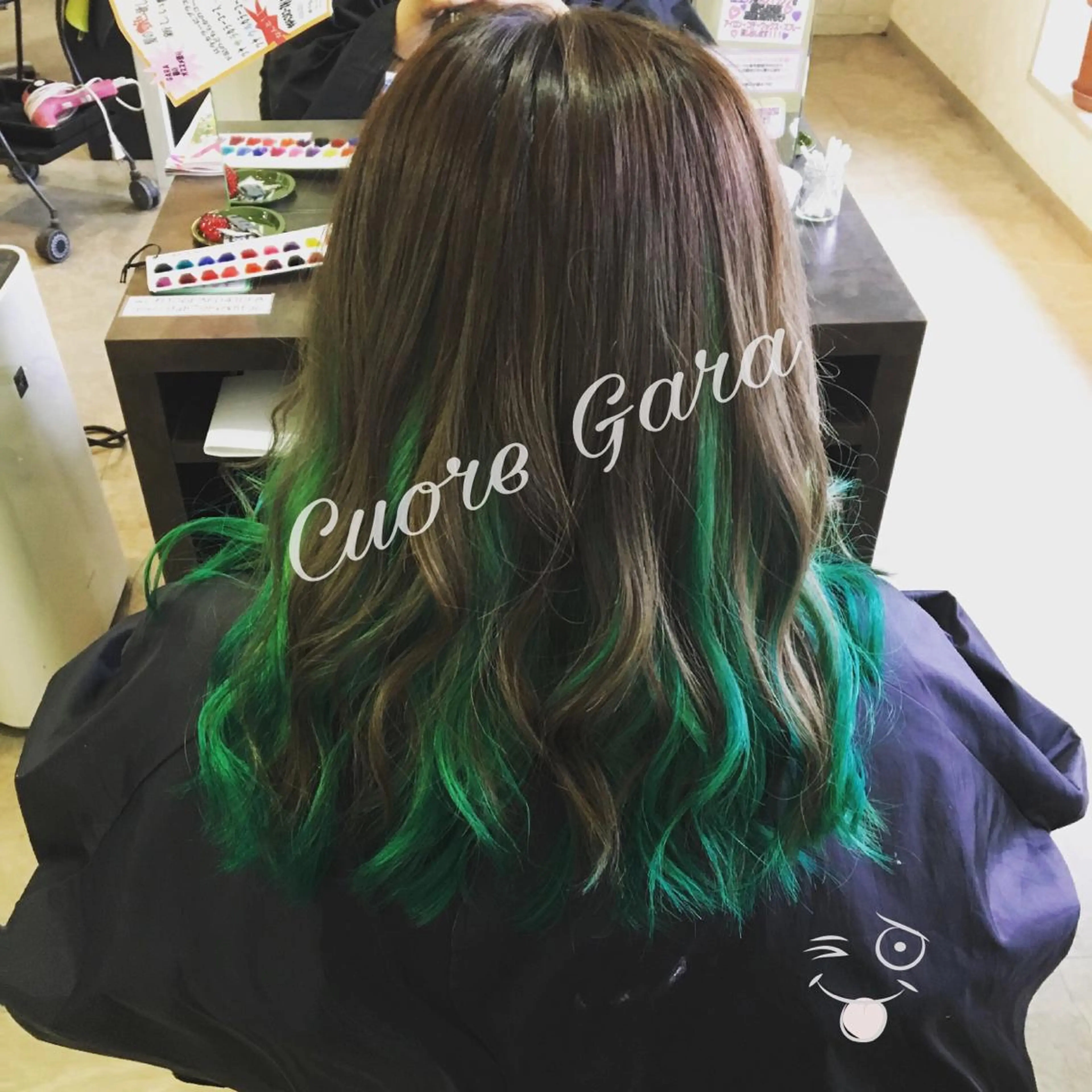 ロング カラー インナーカラー 💓シールエクステ for...のヘアスタイル