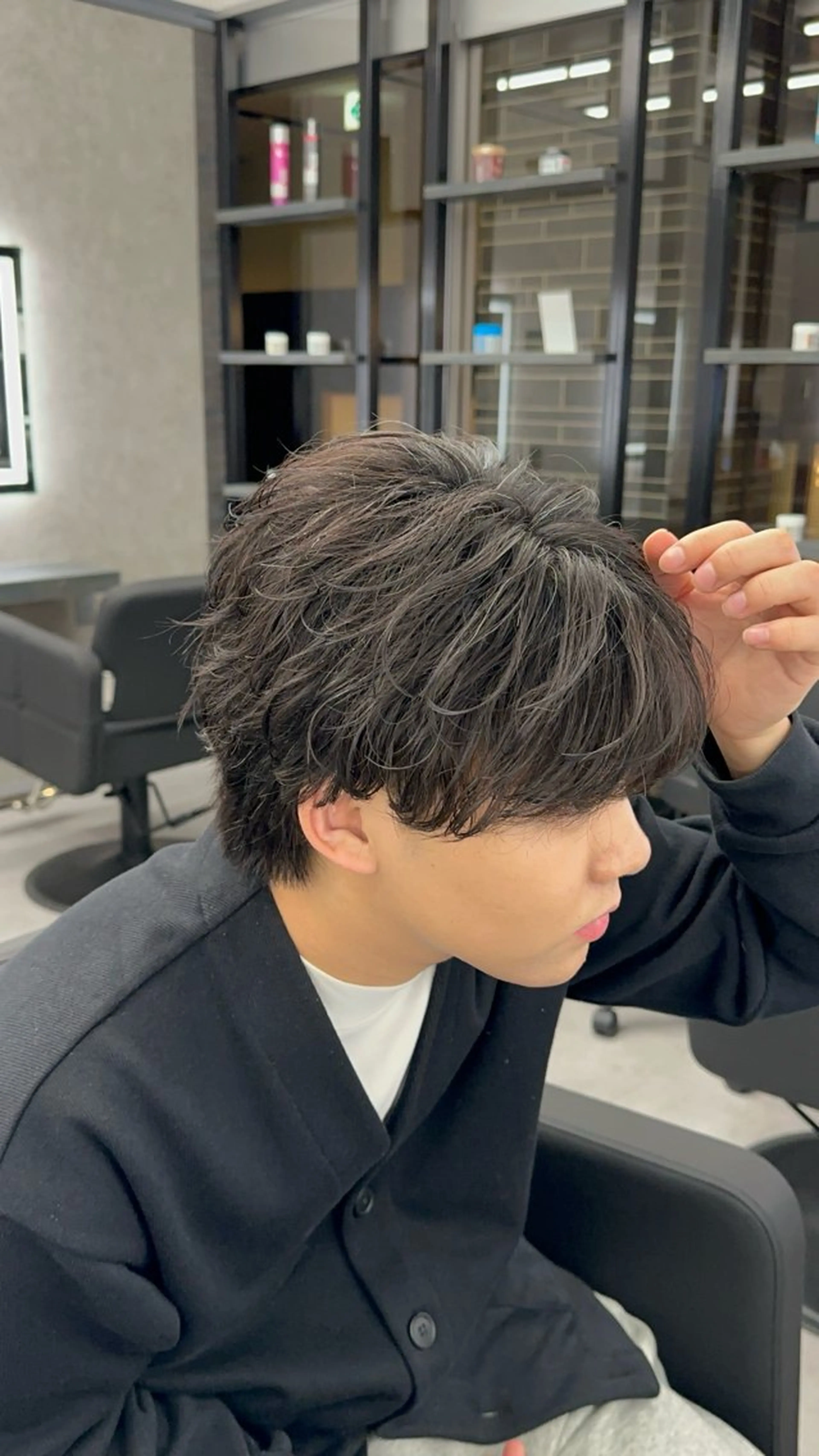 カラー パーマ メンズ フェザーパーマ メンズパーマ カット パーマ 札幌メンズヘア指名 No.1光👑👑のヘアスタイル