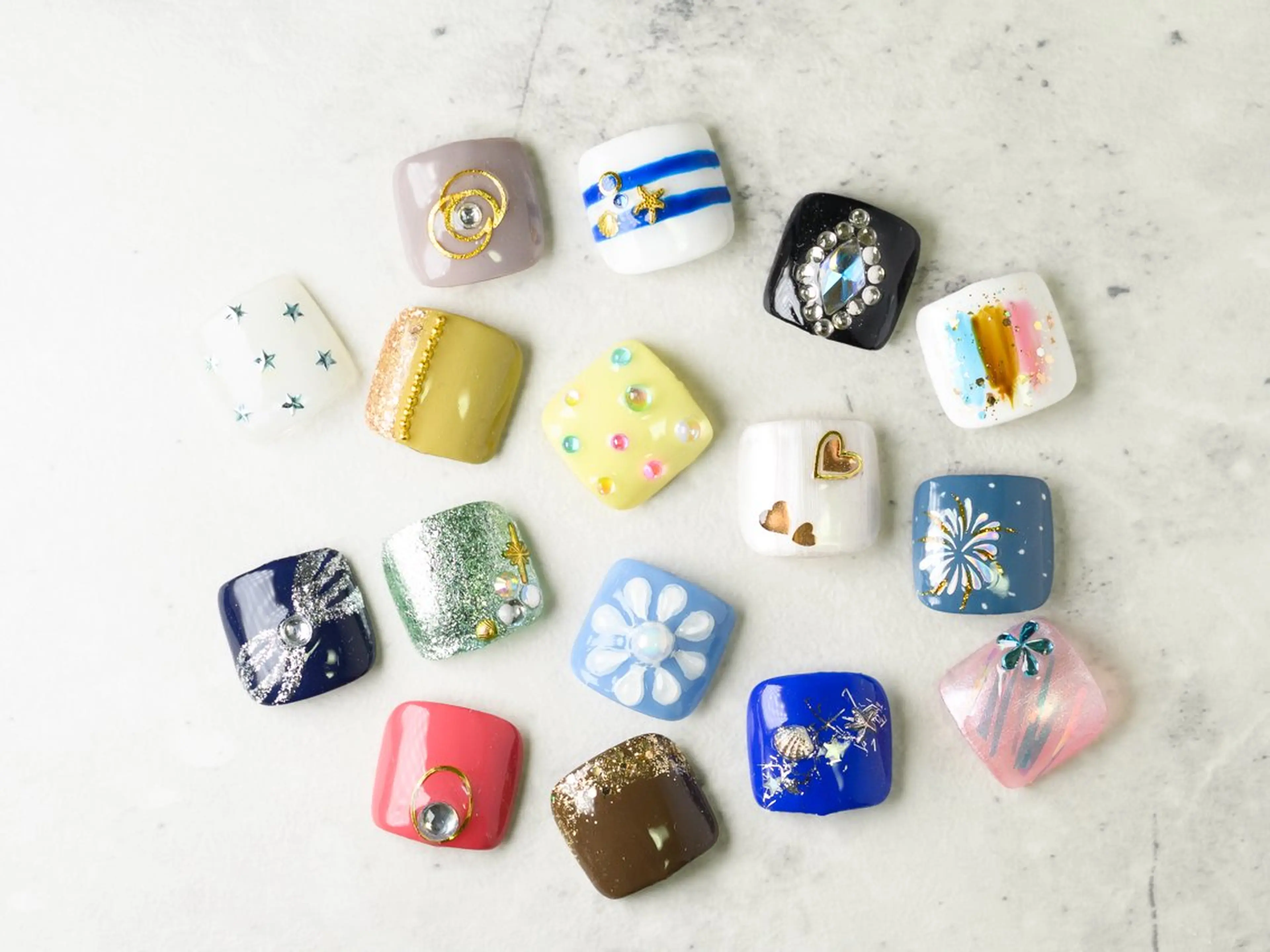 ネイル 長さ出し フットネイル ジェルネイル 韓国ネイル マグネットネイル Nail Annのネイルデザイン