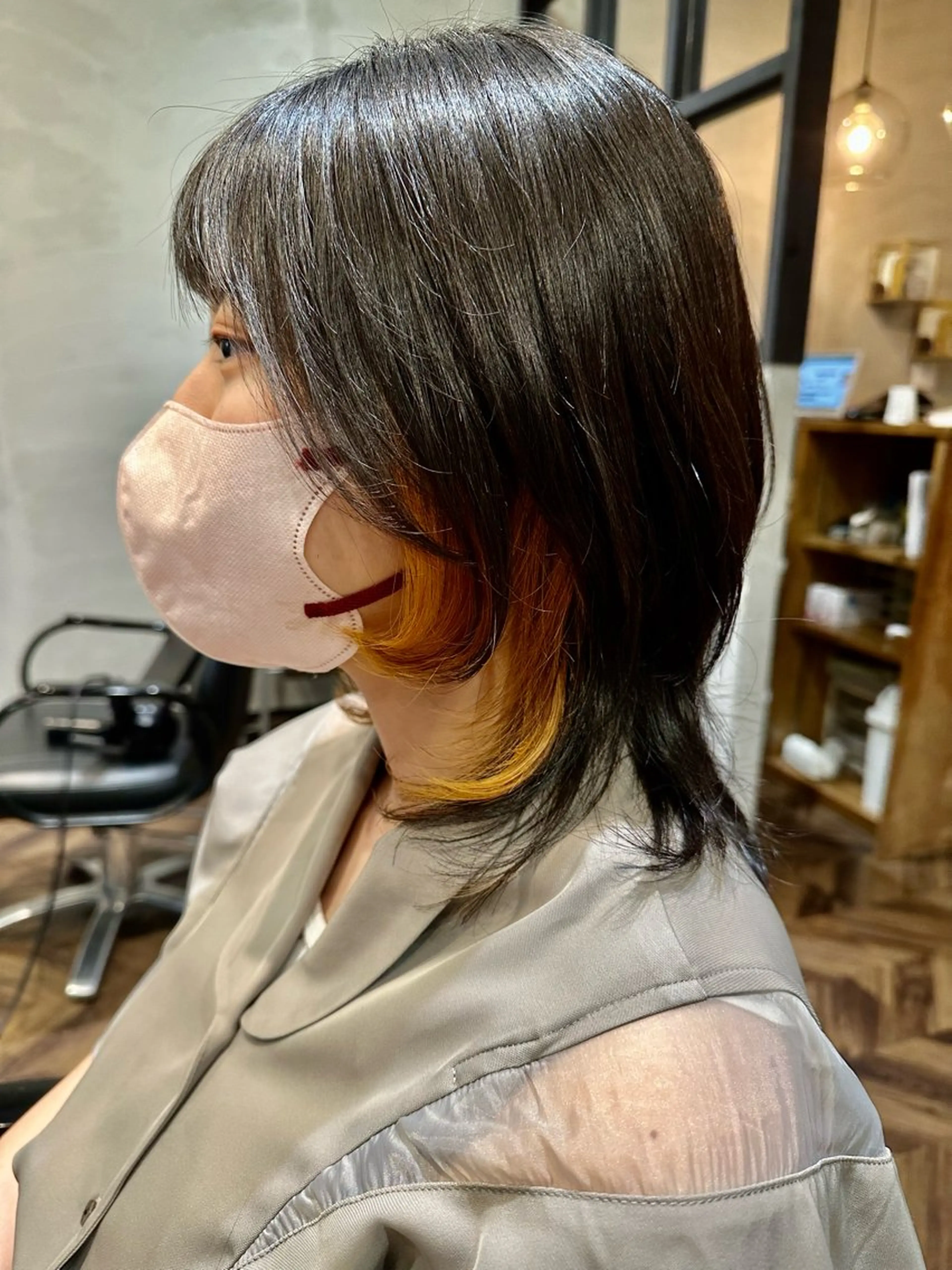 ミディアム レイヤー/ウルフ/ /奈良/ RIHOのヘアスタイル