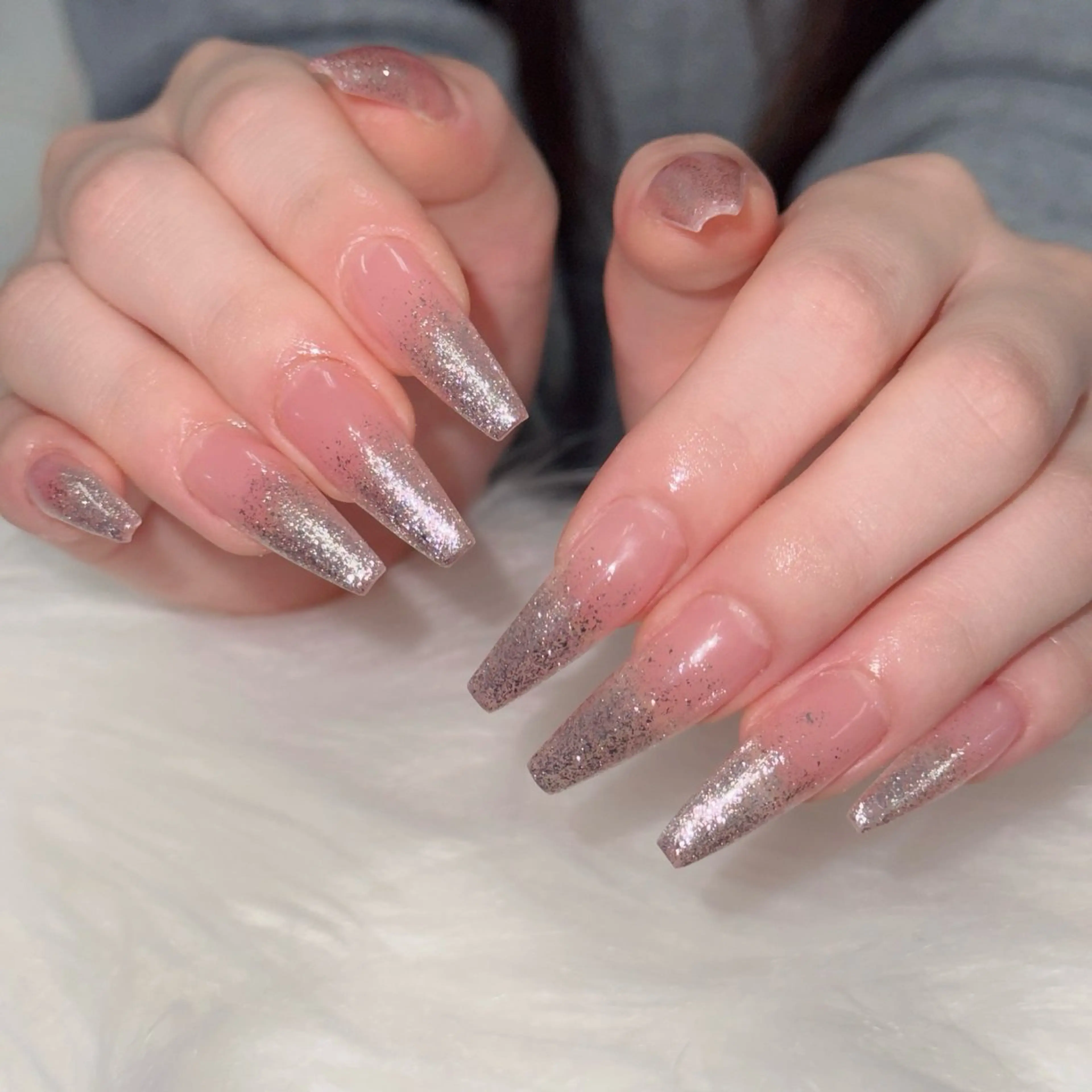 ネイル ロングネイル マグネットネイル リボン 夏ネイル スーパーロングネイル ハンドネイル Hani nailsalonのネイルデザイン