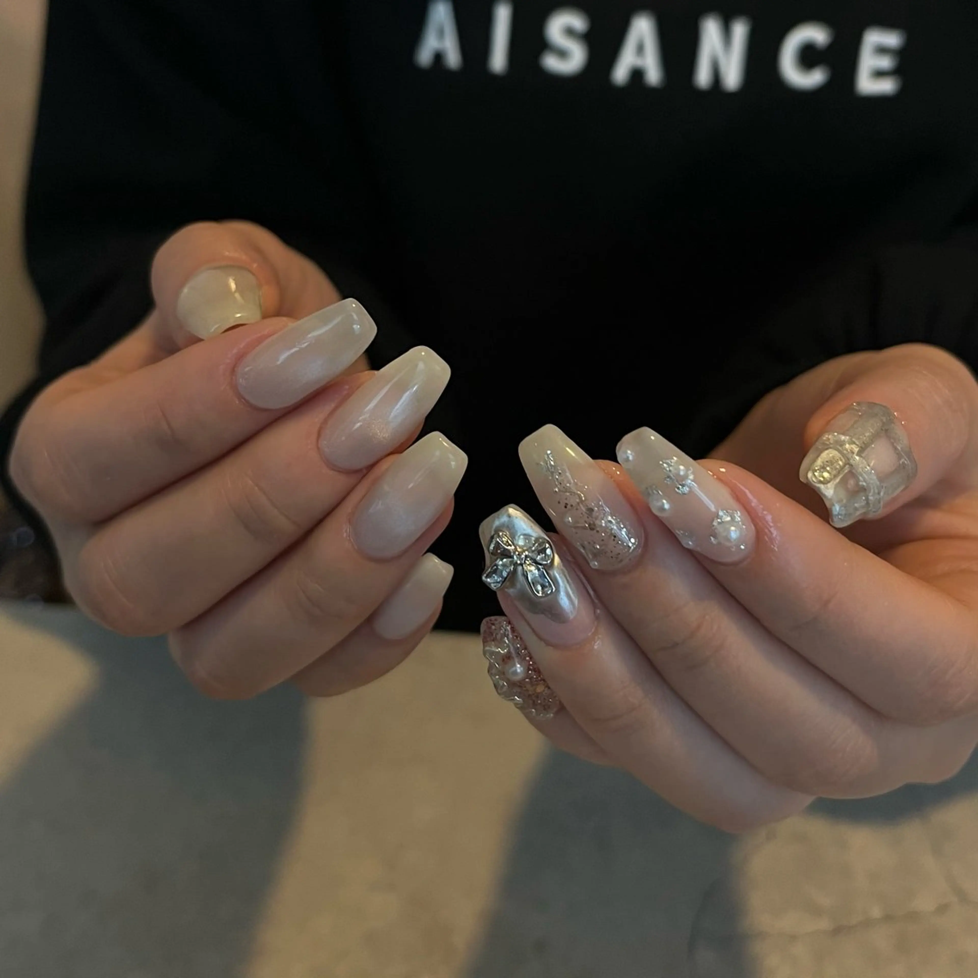 ネイル クリスマス ハンドネイル nail salon O (en)所属・vegh. nail／阿波座のネイルデザイン
