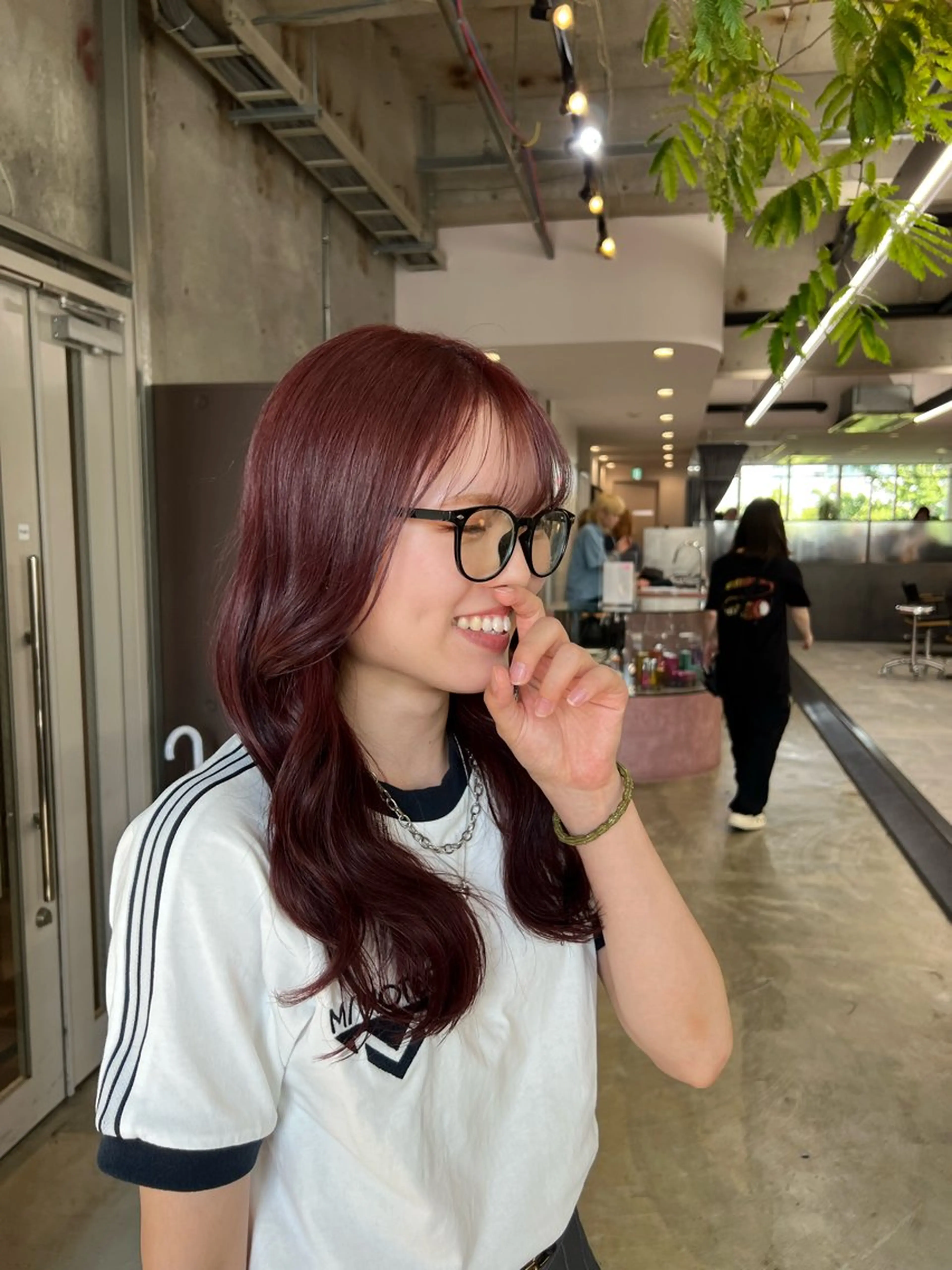 ロング カラー ブリーチ ブラウンカラー ピンクカラー ピンクブラウン ヘアカラー era所属・azumi/ボブ/暖 色/オリーブ/縮毛のヘアスタイル