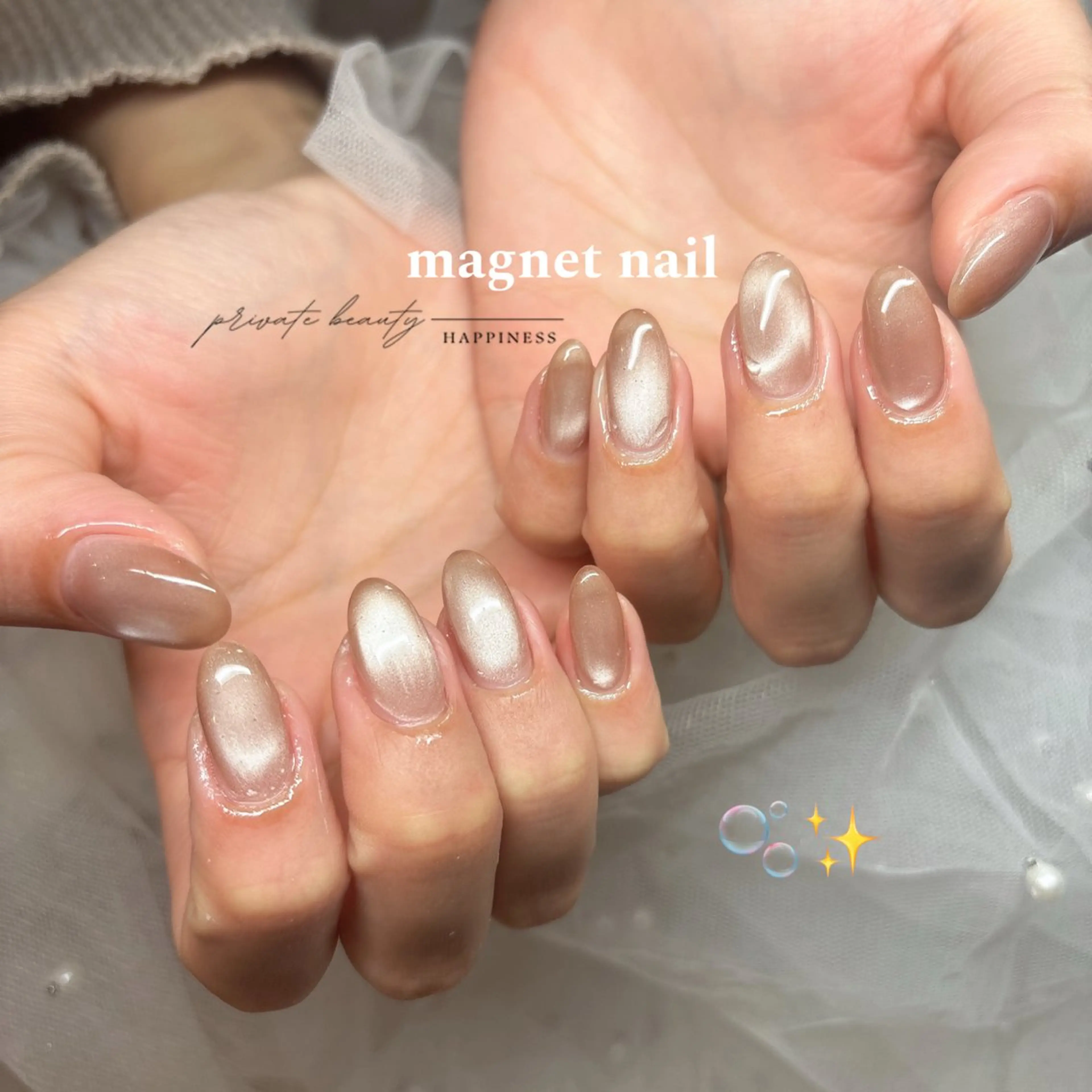 ネイル マグネットネイル 持ち込み ハンドネイル happiness nailのネイルデザイン