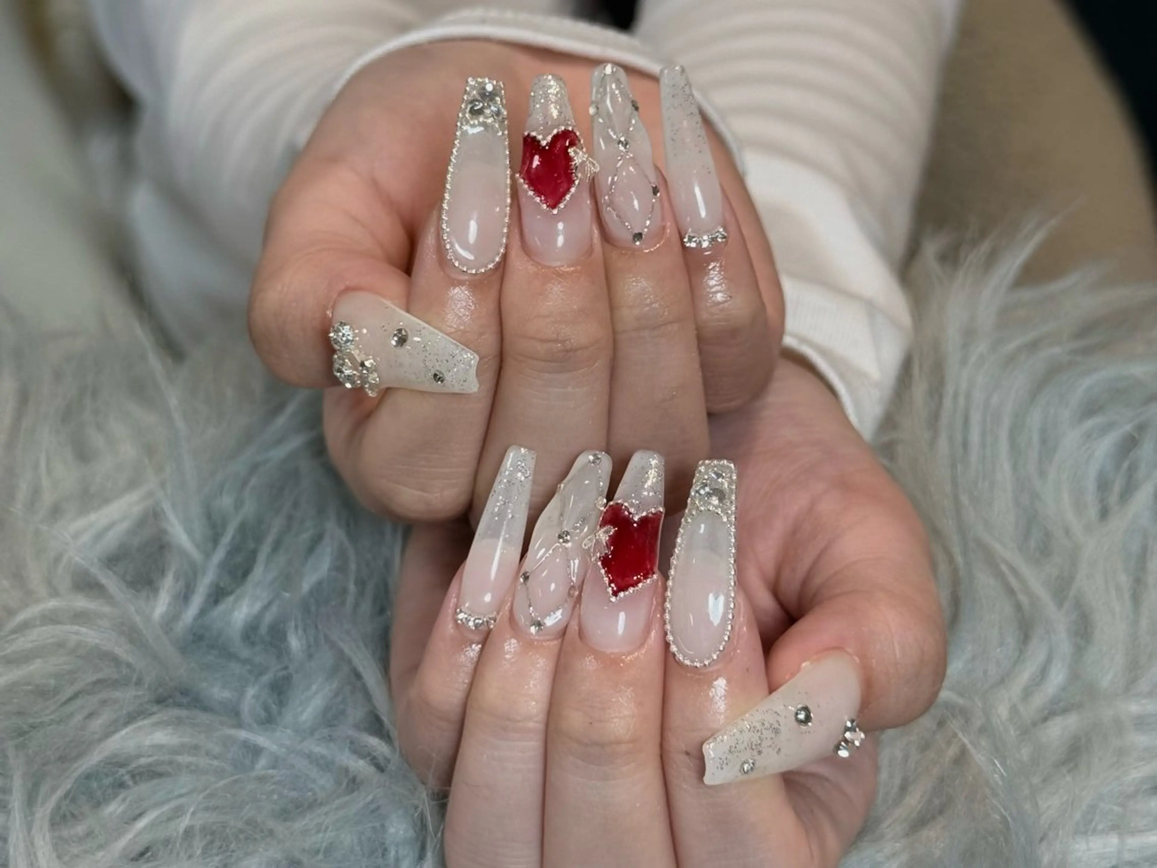 ネイル ボルドー ブラウン チークネイル ドット フットネイル ハンドネイル Julli nail所属・Julli ジュリのネイルデザイン