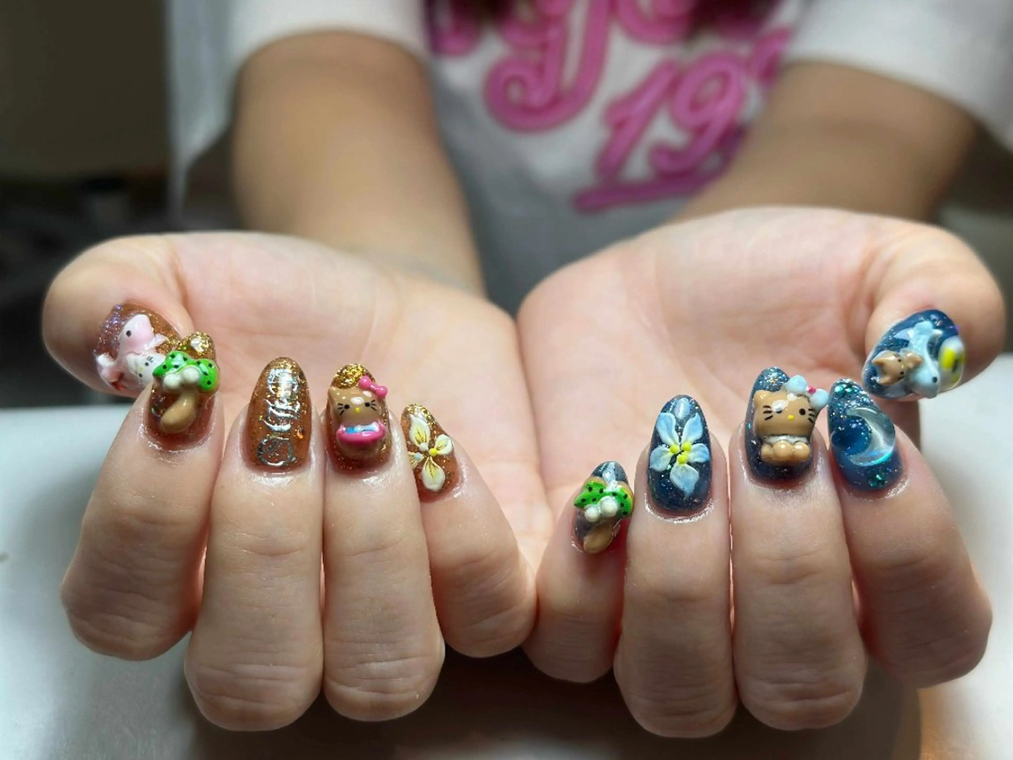 ネイル アートネイル 成人式 ジェルネイル ニュアンスネイル 夏ネイル ハンドネイル Nie Nail Shinokuboのネイルデザイン