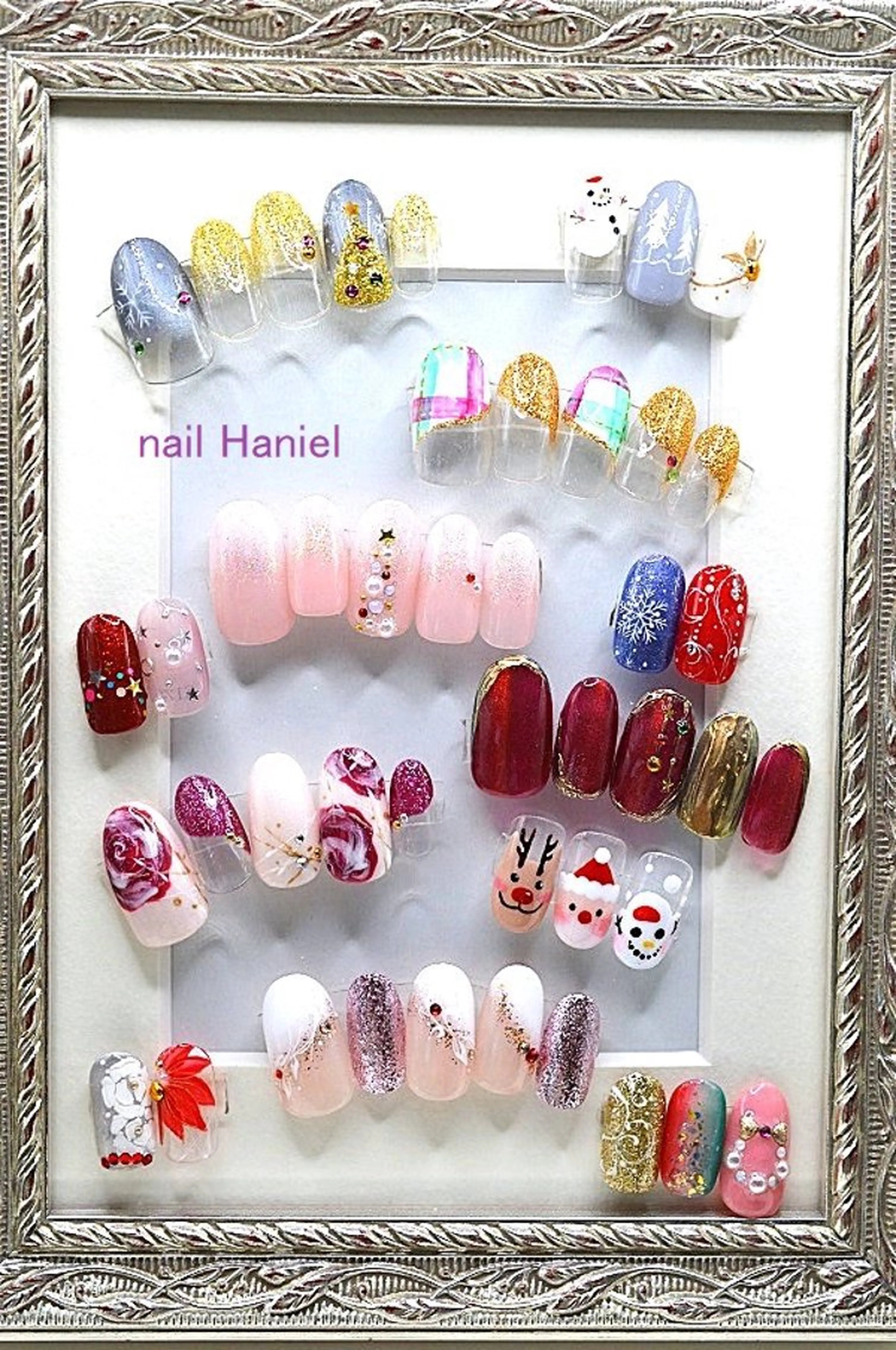 ネイル アートネイル ジェルネイル パラジェル 冬ネイル クリスマス ハンドネイル nail Haniel所属・半蔵門サロンハニエル 魅神 ちよのネイルデザイン