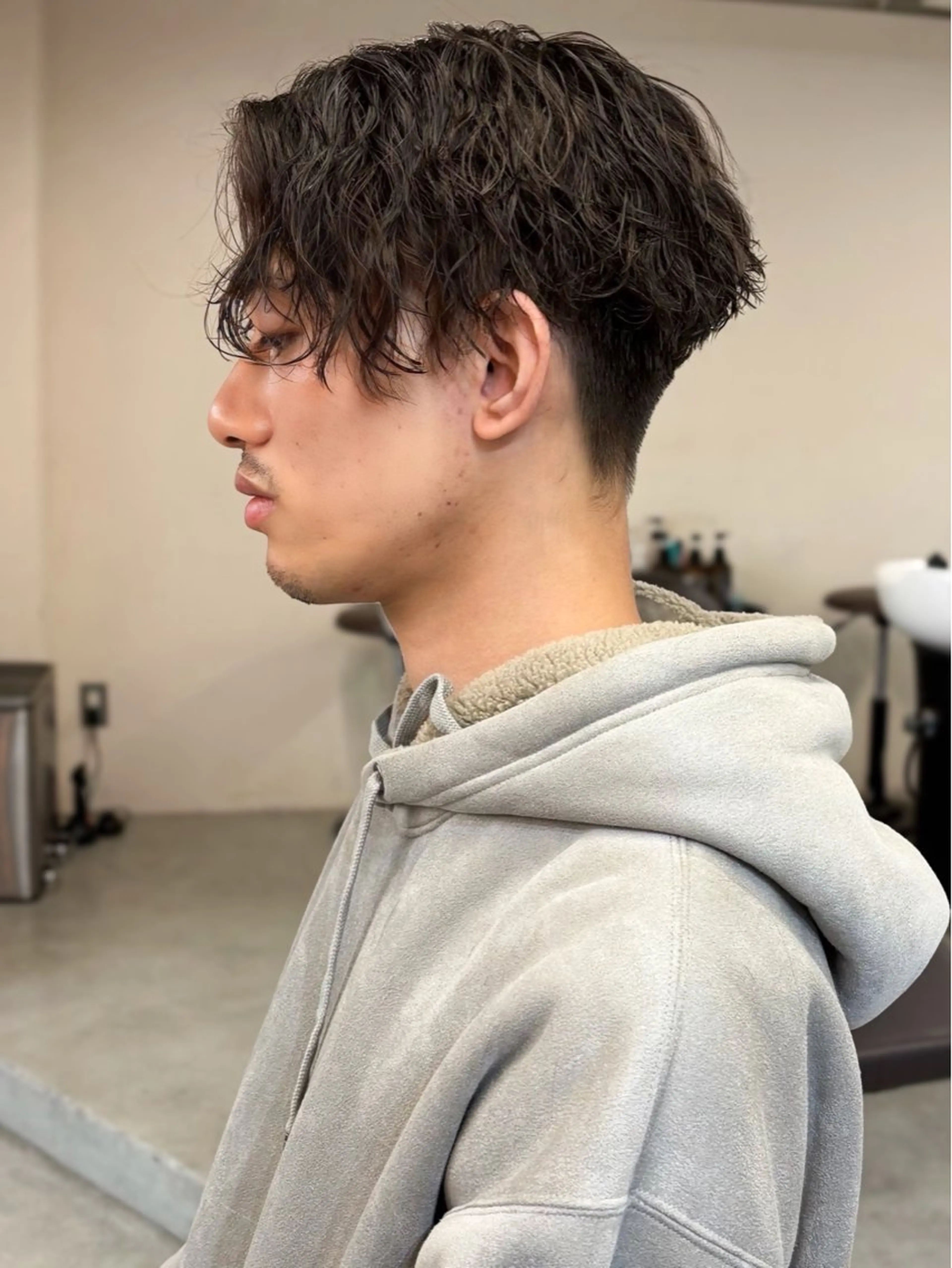 ショート カット パーマ メンズ/フェザー パーマ/RYOTAのヘアスタイル