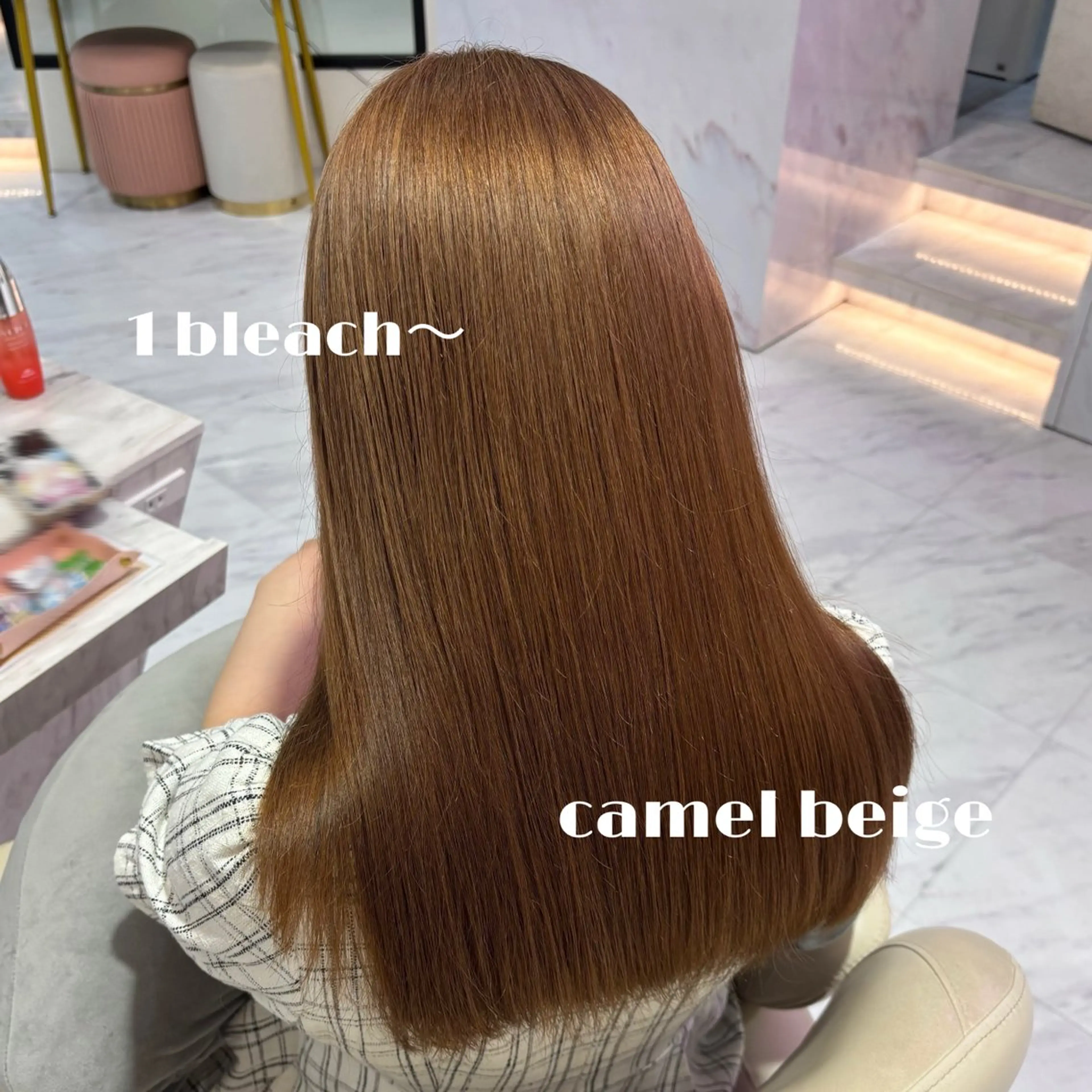 ロング カラー ベージュカラー ブリーチ トリートメント ヘアカラー AYU/ハイトーンカ ラー/ボブカットのヘアスタイル