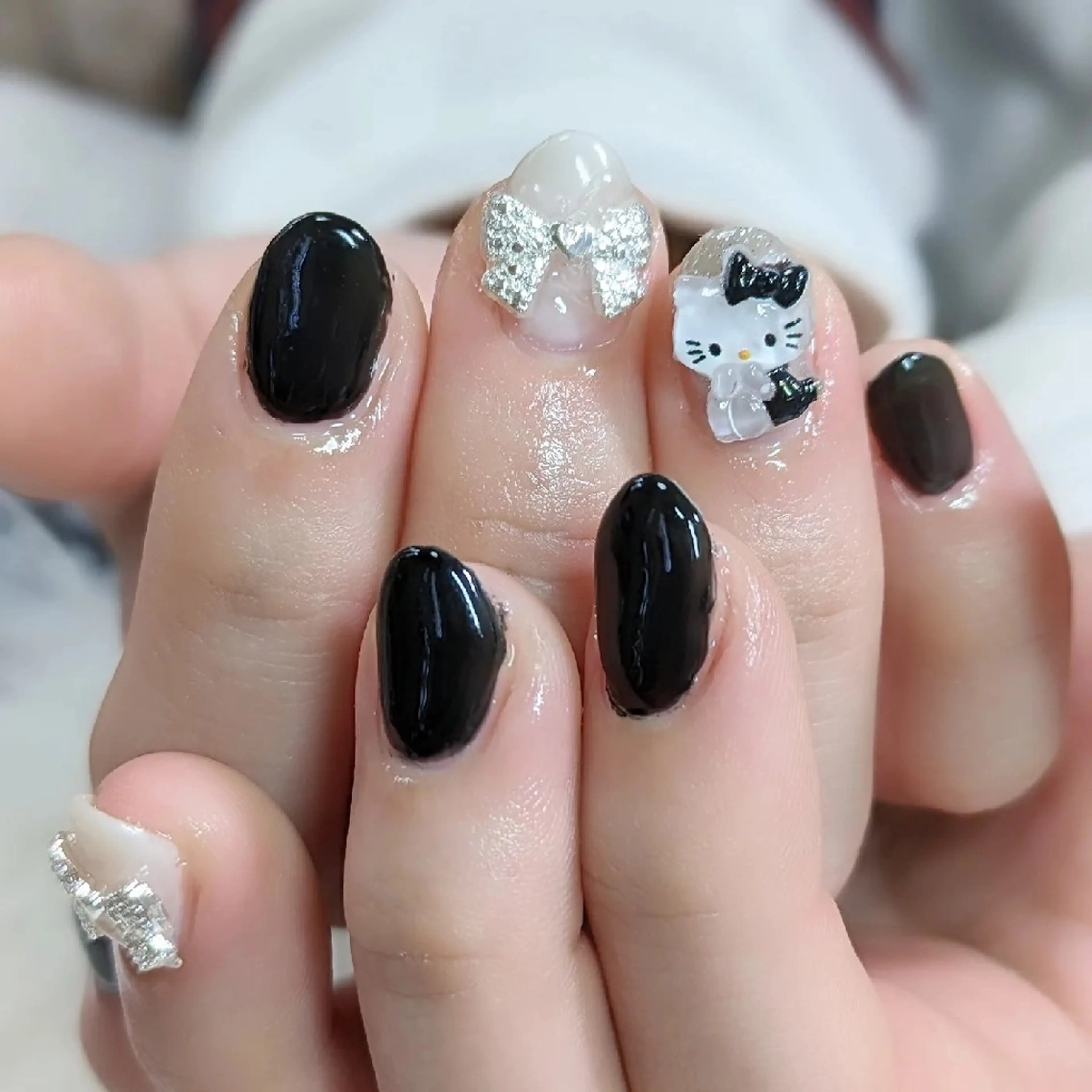 ネイル ジェルネイル 持ち込み パラジェル 冬ネイル m&pPrivate nailsalonのネイルデザイン