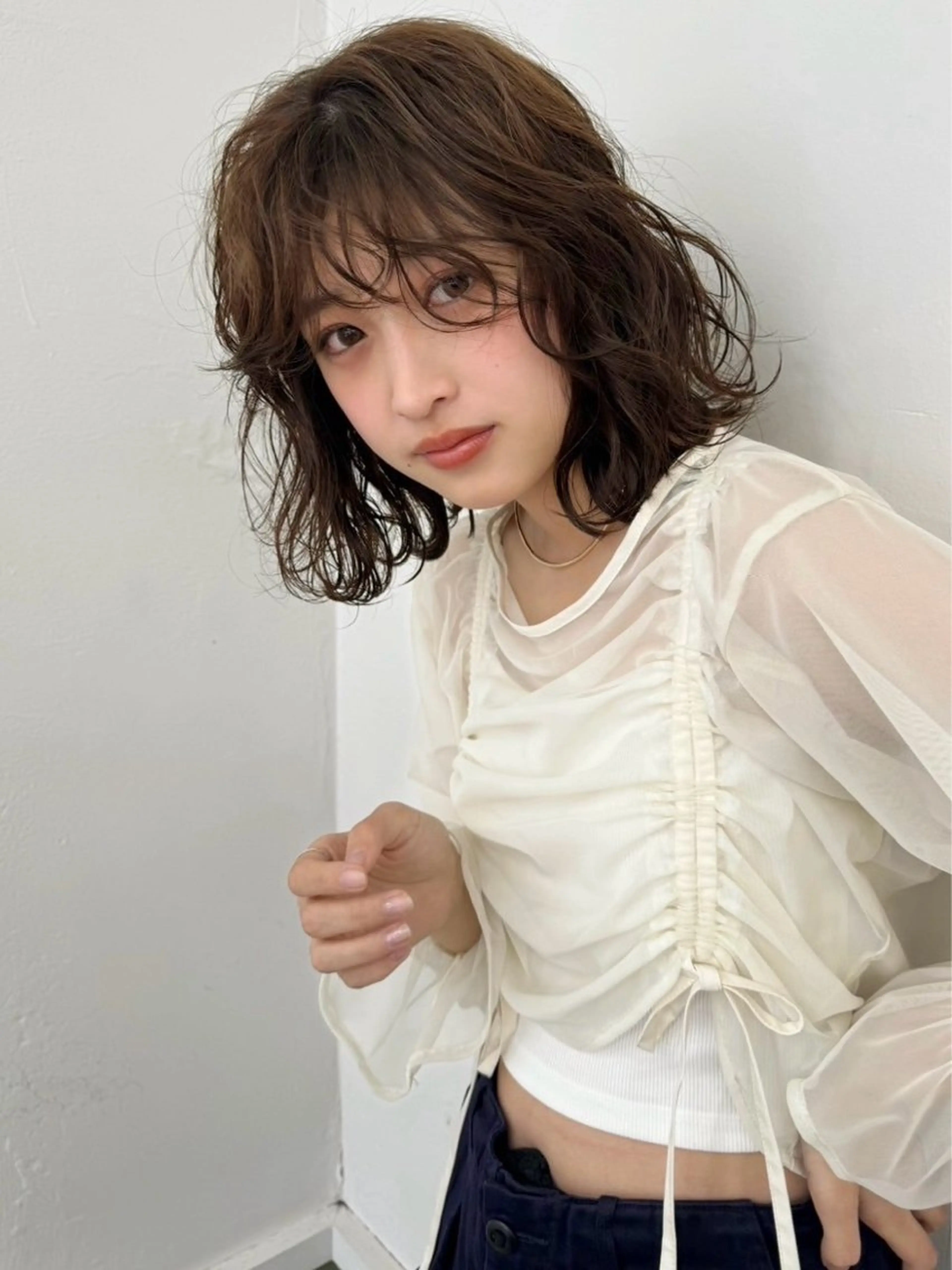 ミディアム Farbe🤍 9/12新オープンのヘアスタイル
