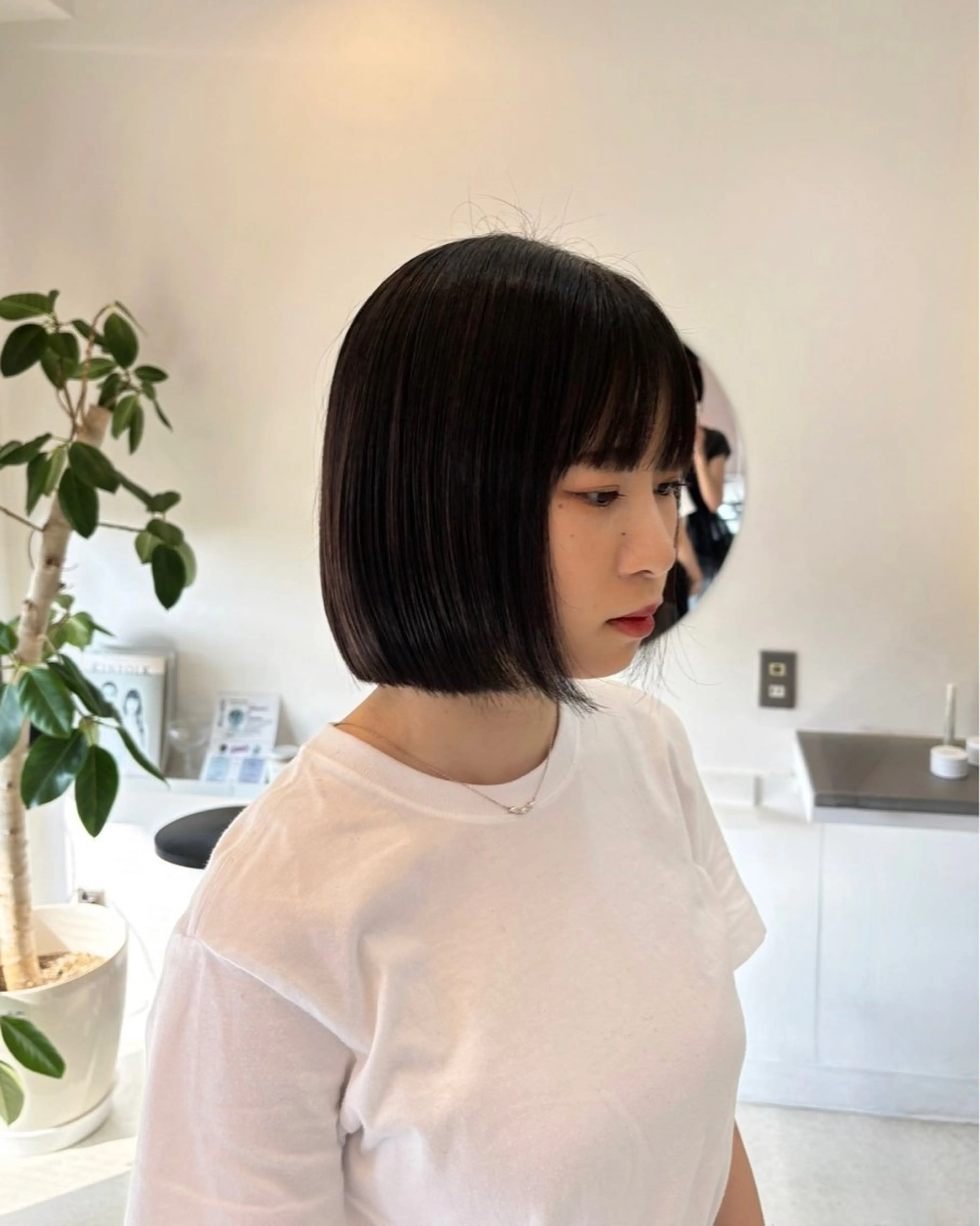 ショート ボブ 顔周りカット カット enrich / キタガワ カノンのヘアスタイル