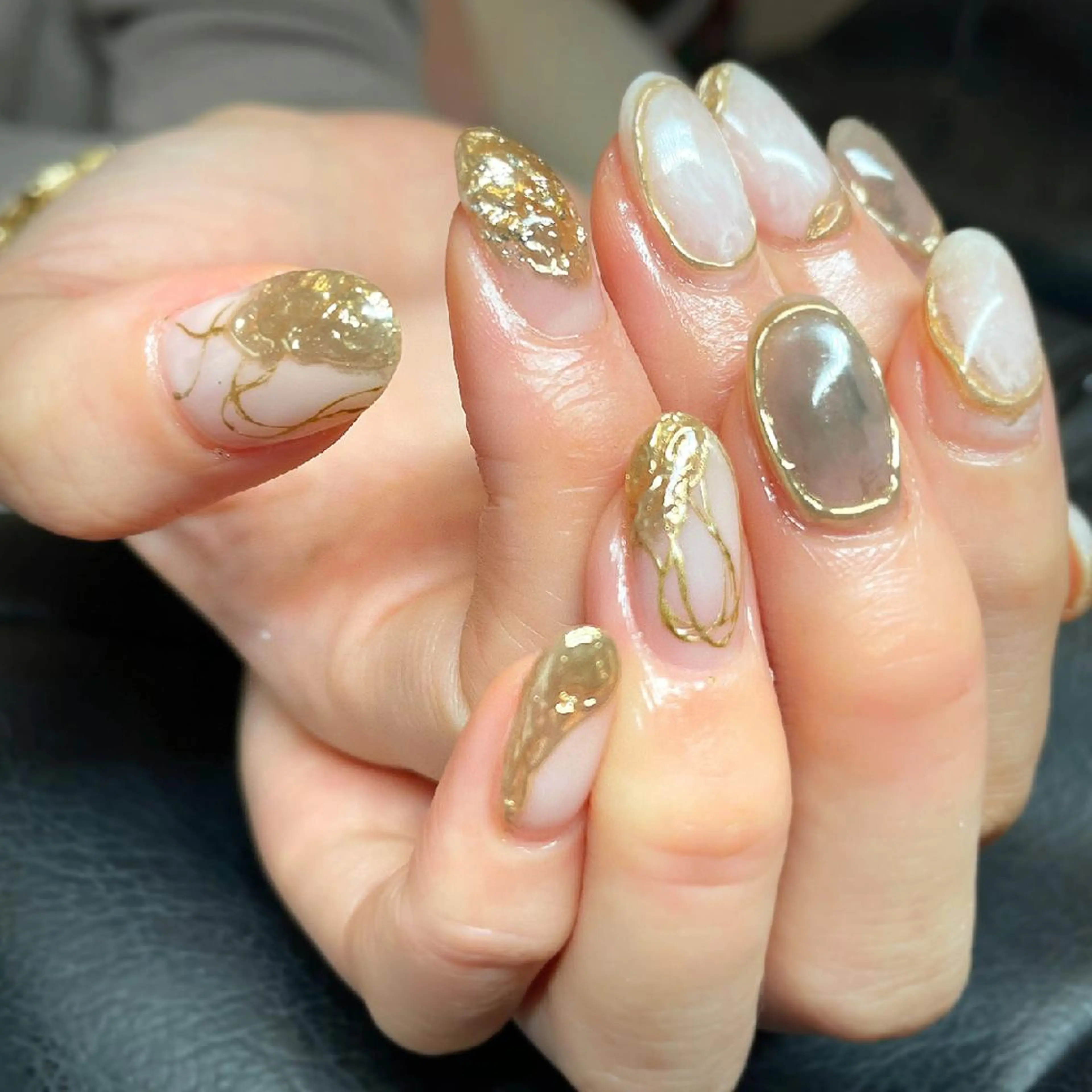 ネイル ニュアンスネイル ホワイト ハンドネイル フットネイル AQUA NAIL所属・AQUA NAILのネイルデザイン