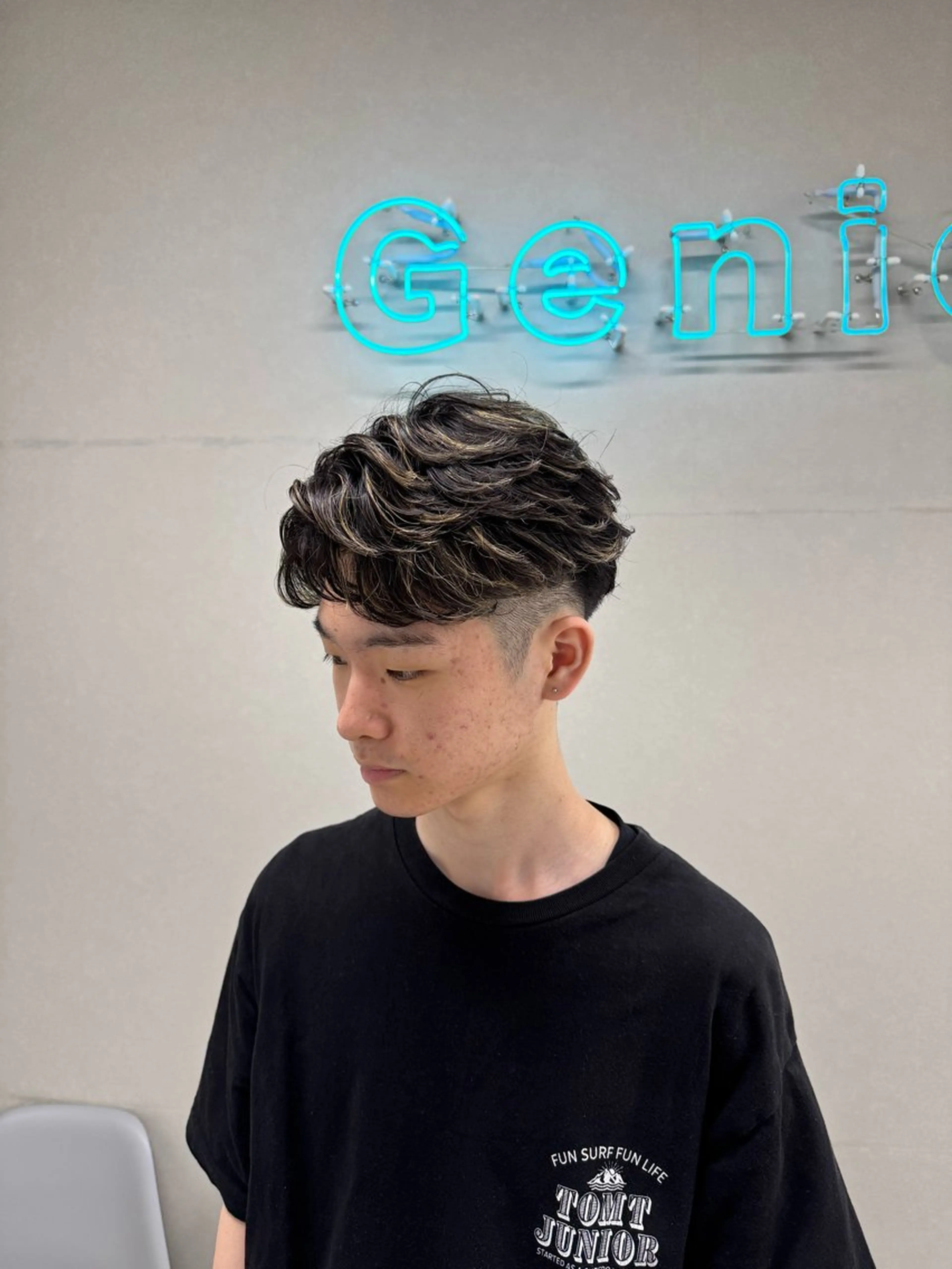 ショート パーマ メンズ カット パーマ メンズカット/波巻き TAKUMAのヘアスタイル