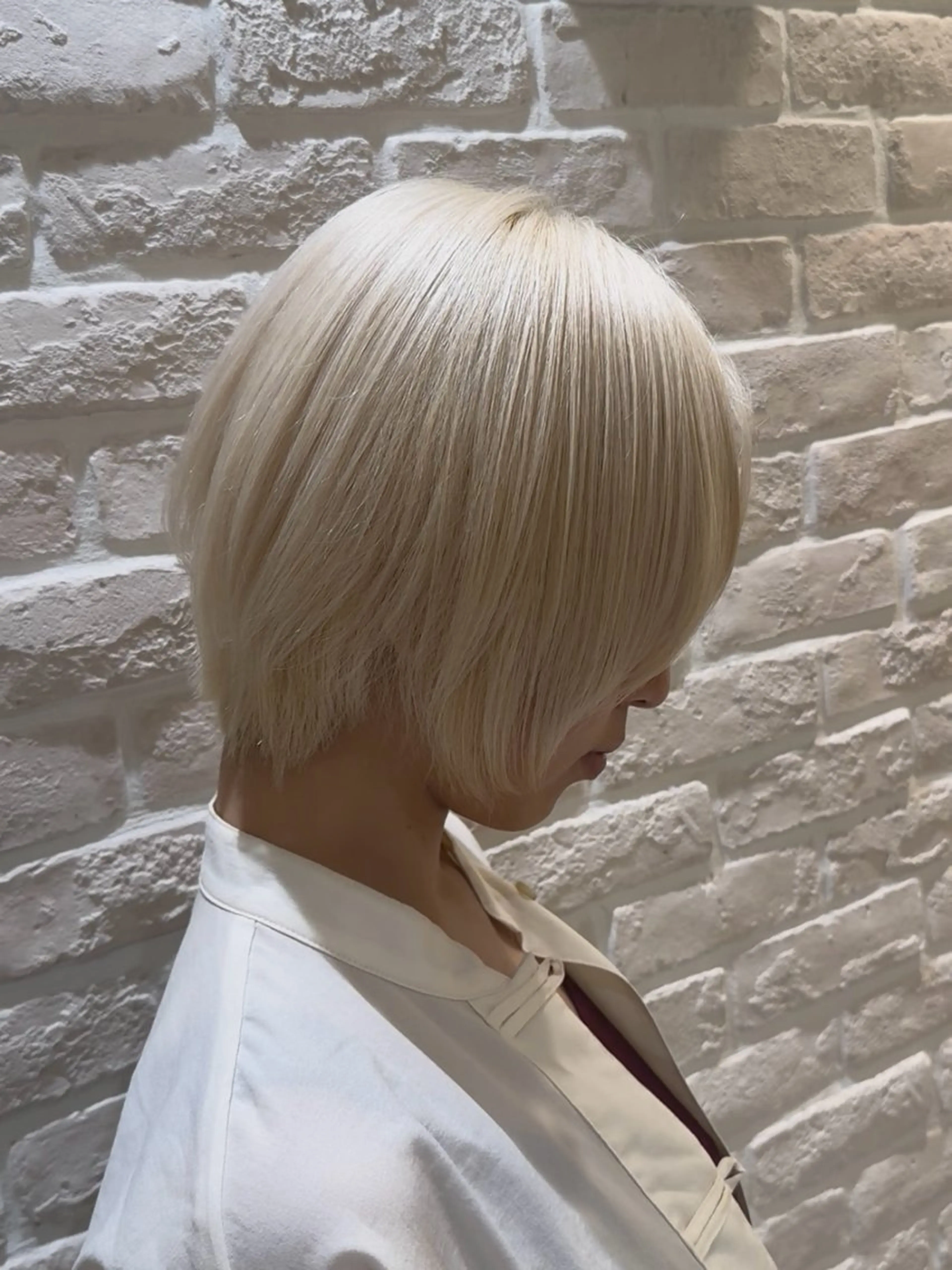ショート カット ヘアカラー トリートメント ハイトーンカラー 髪質改善カラーノトのヘアスタイル