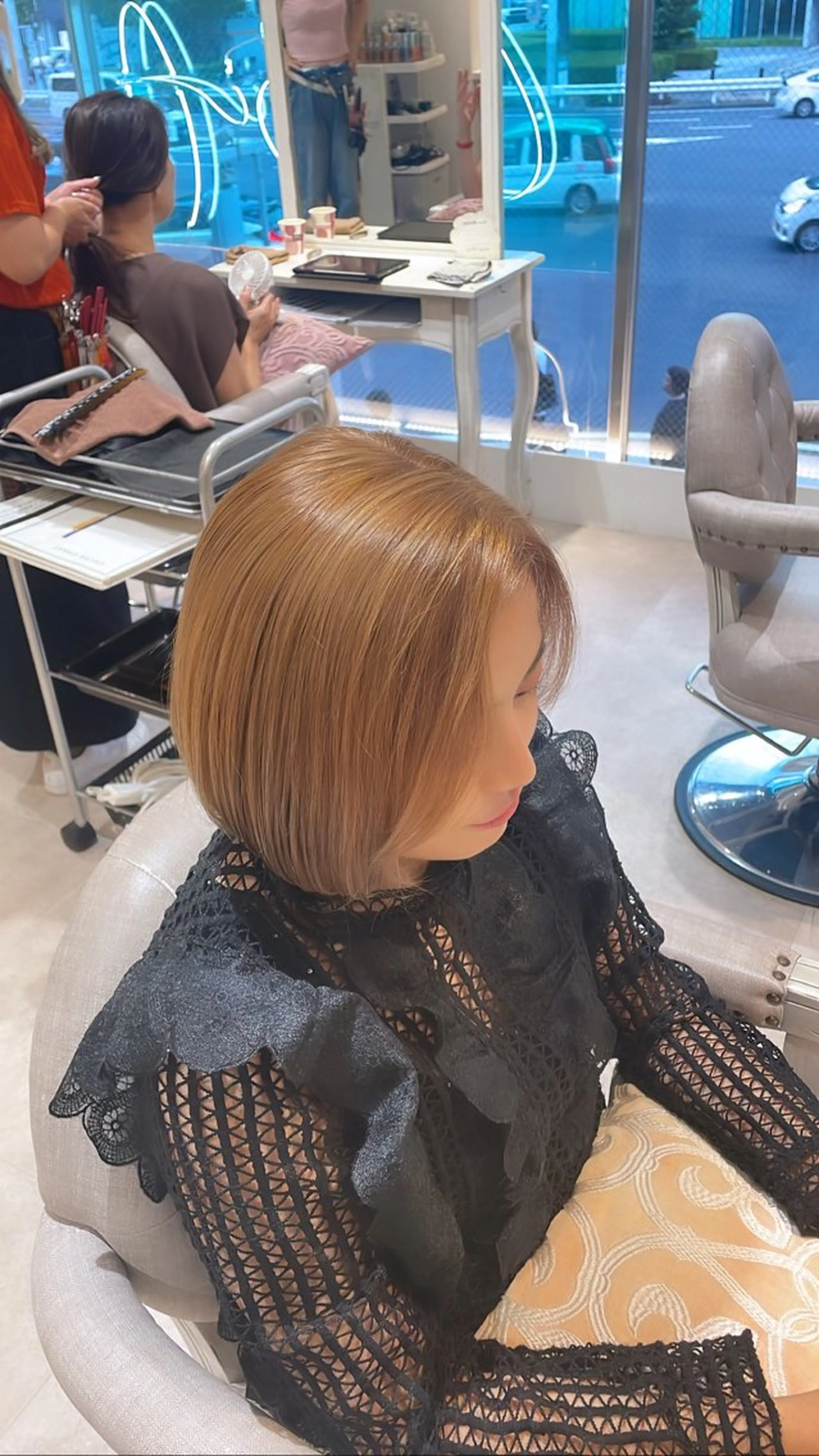 ショート カラー ベージュカラー ブリーチ CreBiA🎀 ayaのマツエク・マツパデザイン