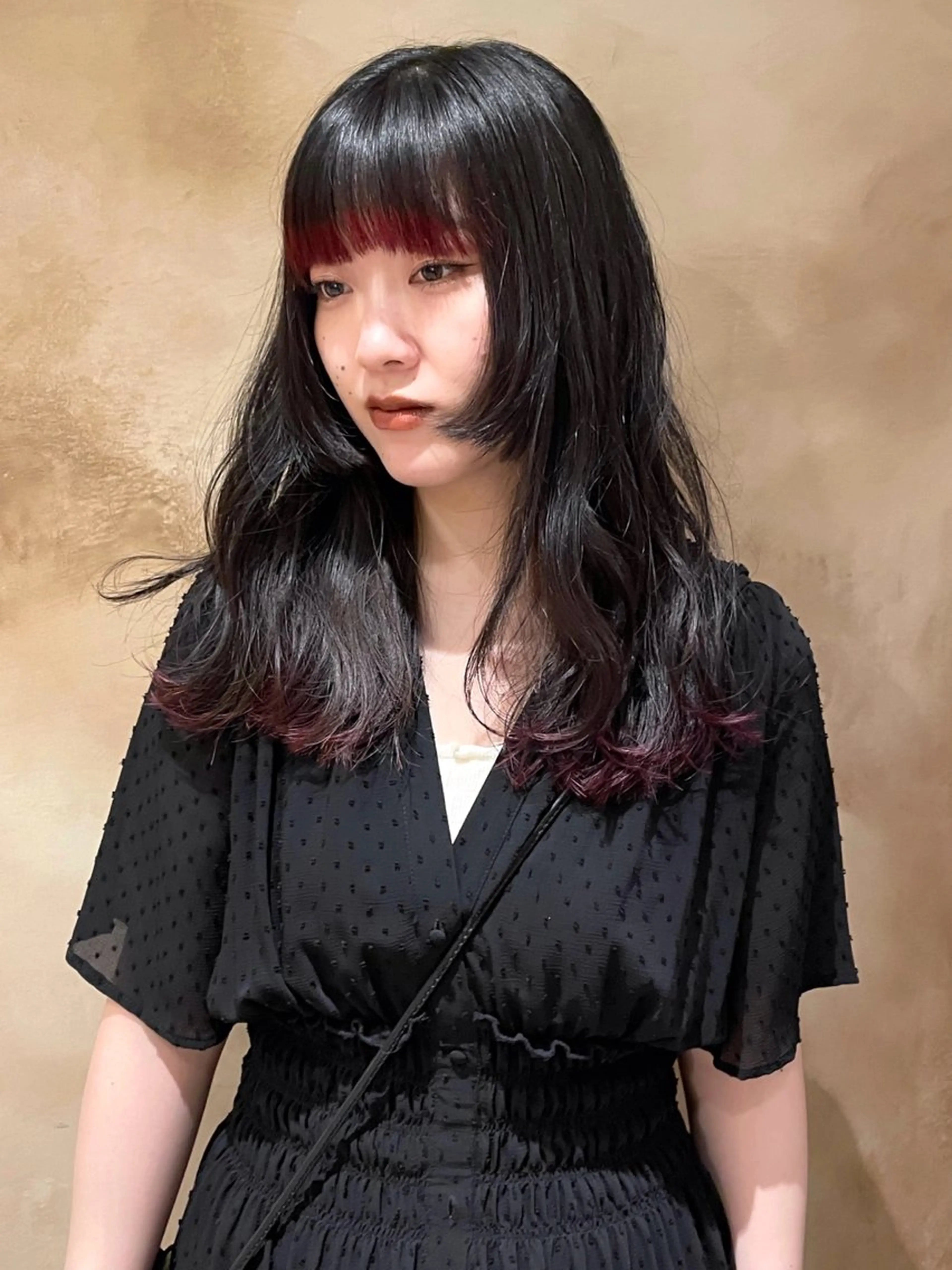 ロング カラー ブリーチ カット ヘアカラー トリートメント ヘアセット lot所属・大阪/心斎橋 lot mikuのヘアスタイル