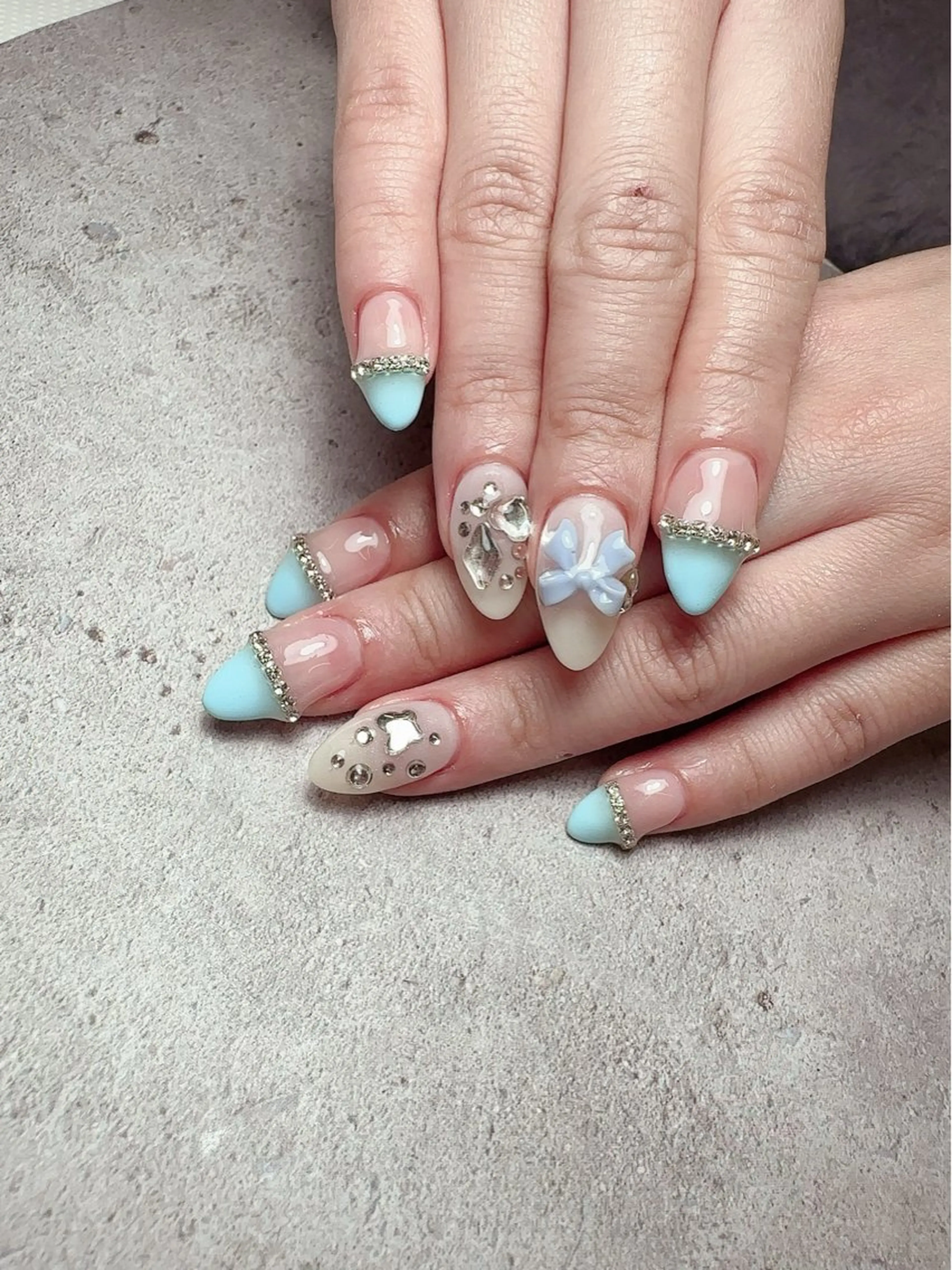 ネイル アートネイル 入学式 ハート マグネットネイル 持ち込み ハンドネイル nail salon    Mimiy..所属・Nailsalon Mimiy..♡のネイルデザイン