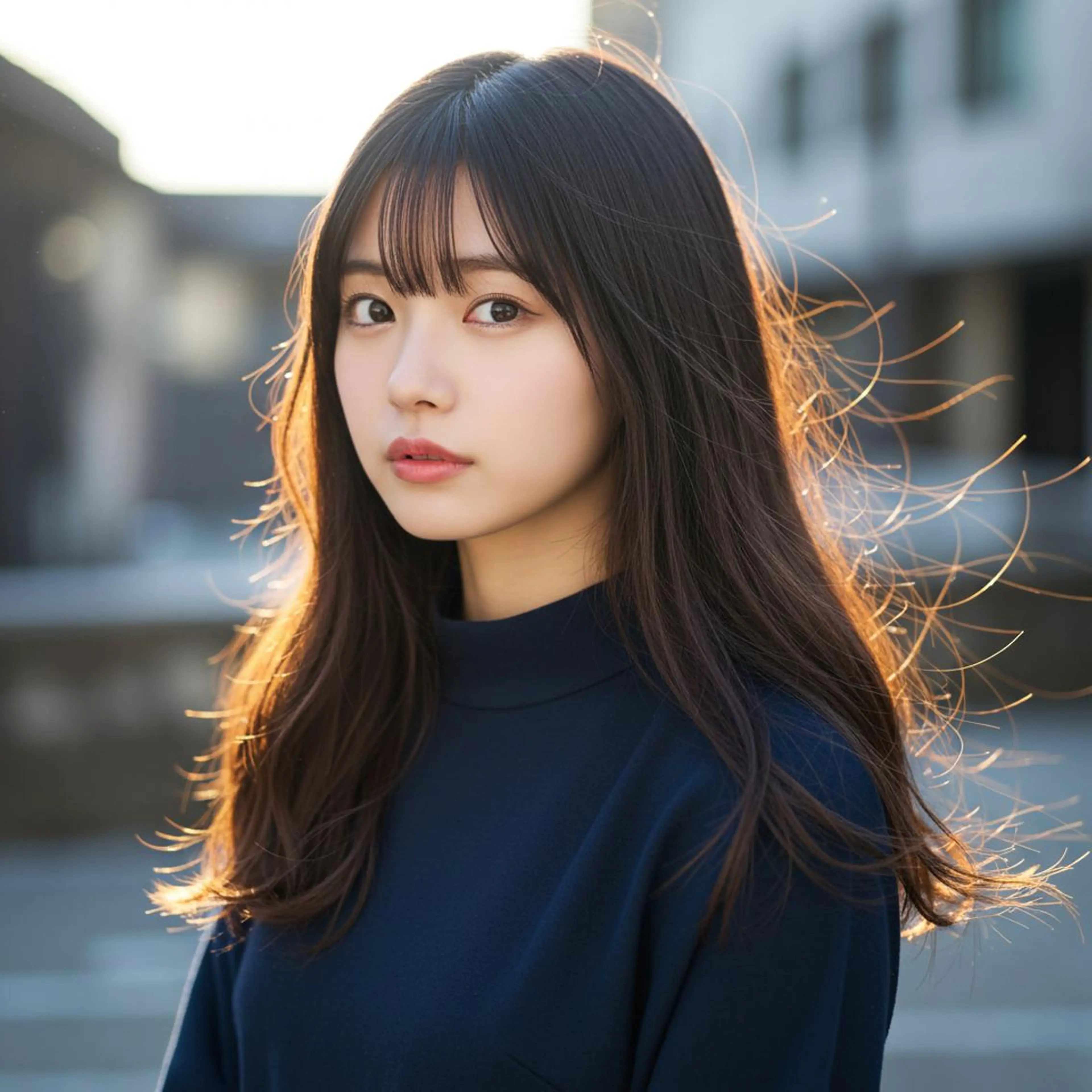 セミロング 高堰 朱羽のヘアスタイル