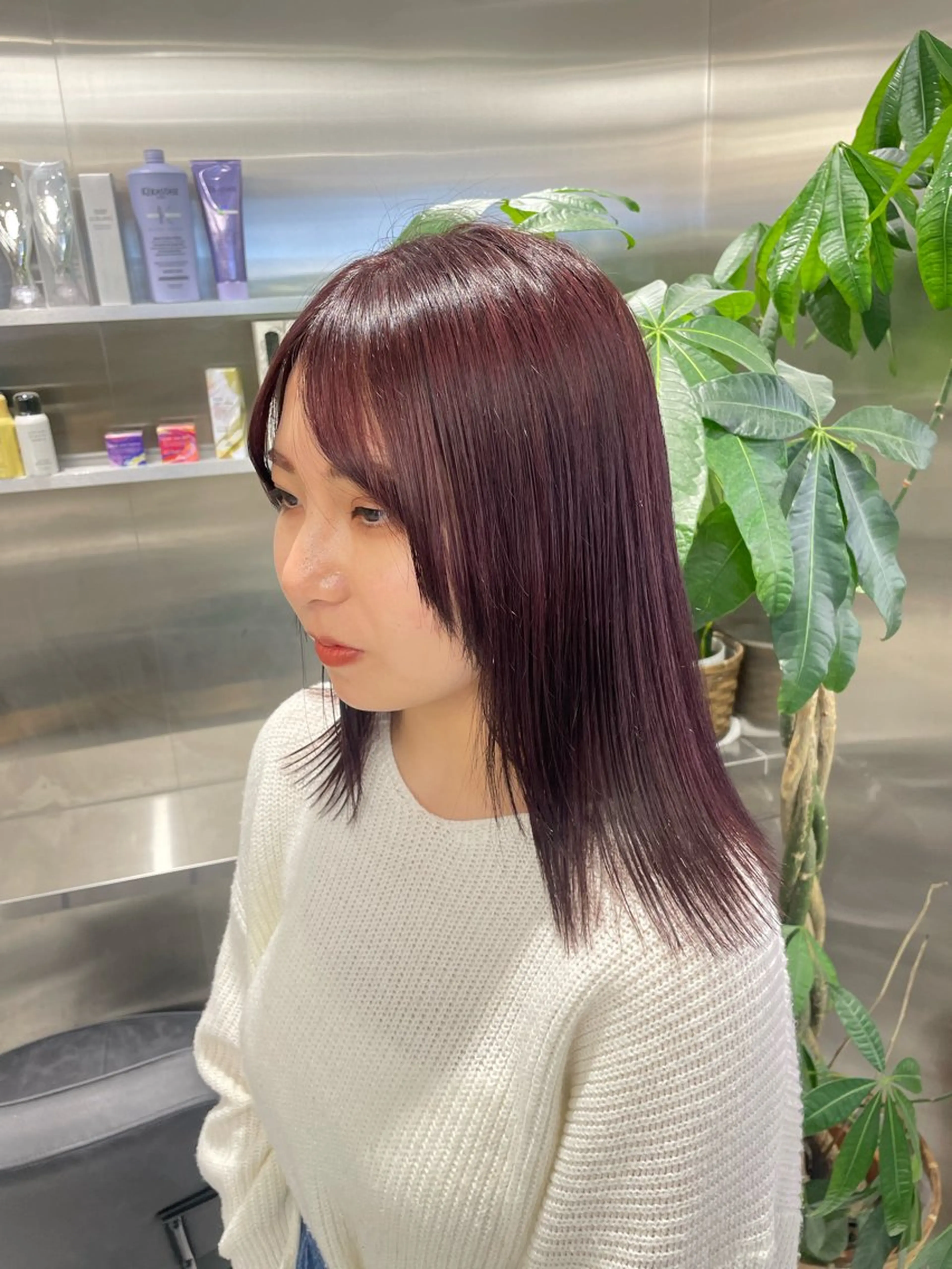 ロング カラー バレイヤージュ ブリーチ ケアブリーチ ダブルカラー イヤリングカラー ヘアカラー カラーモデル⚡️ REONのヘアスタイル