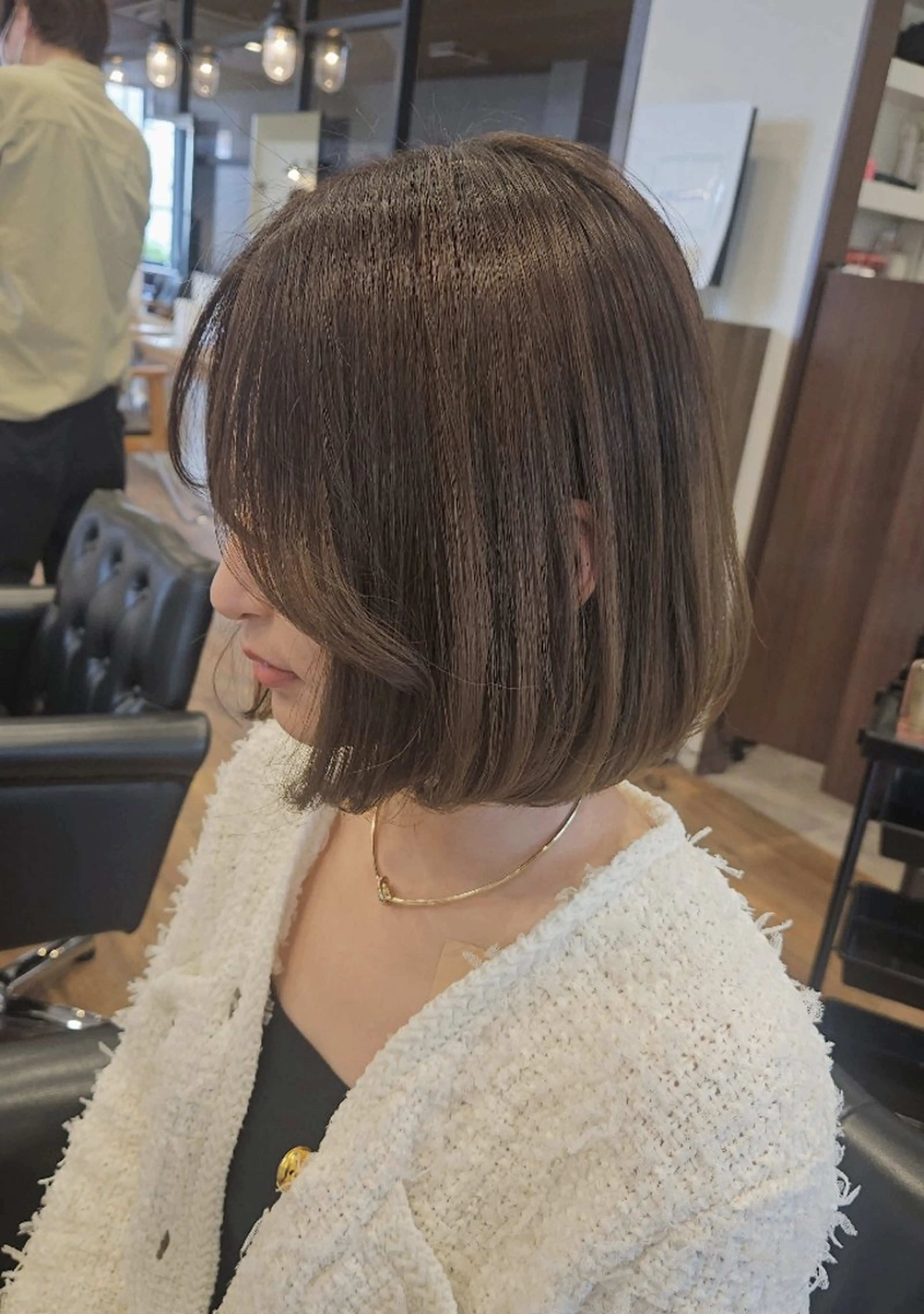 ミディアム カラー カット ヘアカラー トリートメント 関口 友菜のヘアスタイル