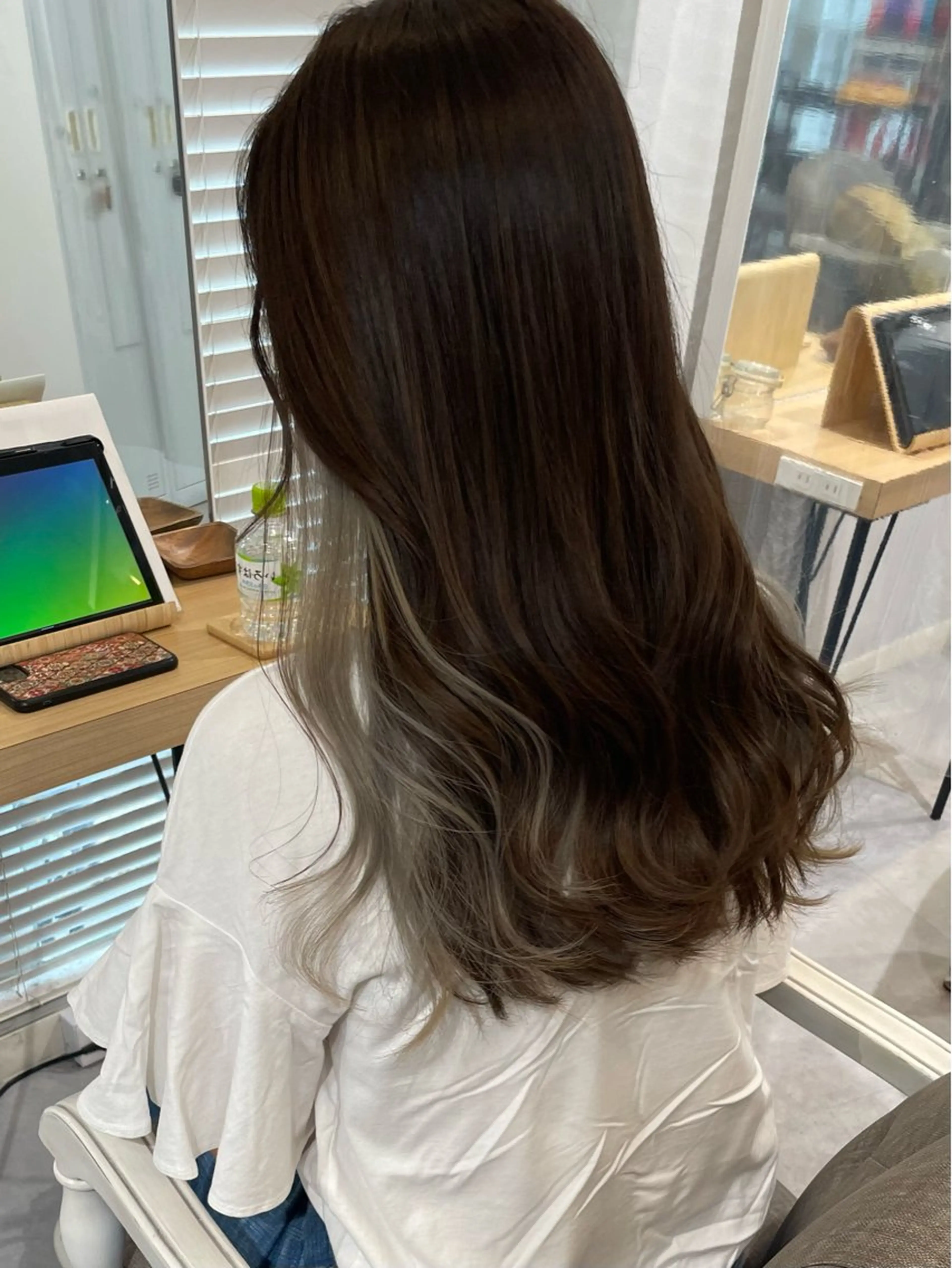 ロング カラー 💚色落ちまで可愛い 髪質改善カラーゆうまのヘアスタイル