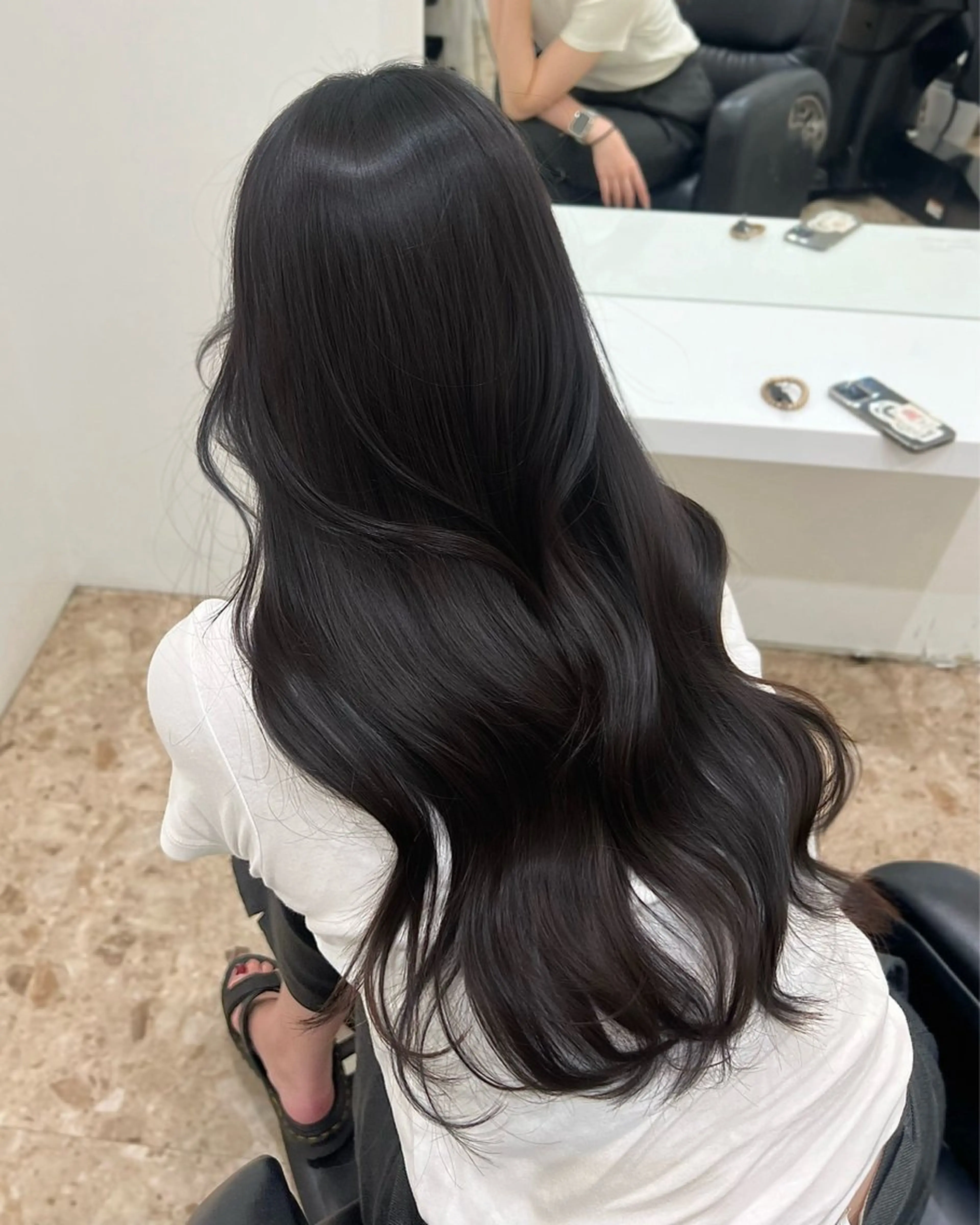 ロング カラー ヘアアレンジ カット ヘアカラー 艶カラー/アイドル 前髪/内藤　輝のヘアスタイル