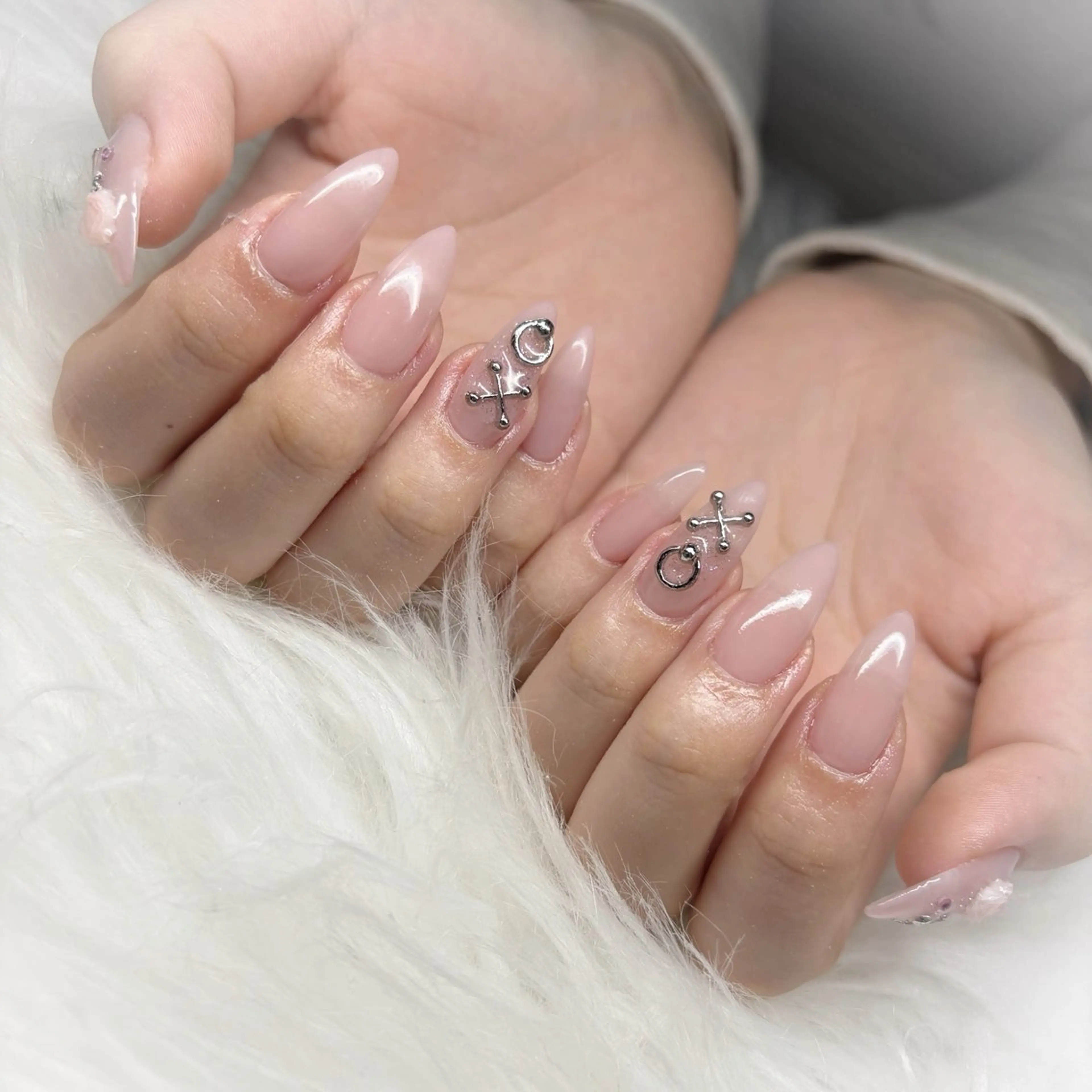 ネイル 長さ出し ハンドネイル Merry bell ☆kanonのネイルデザイン