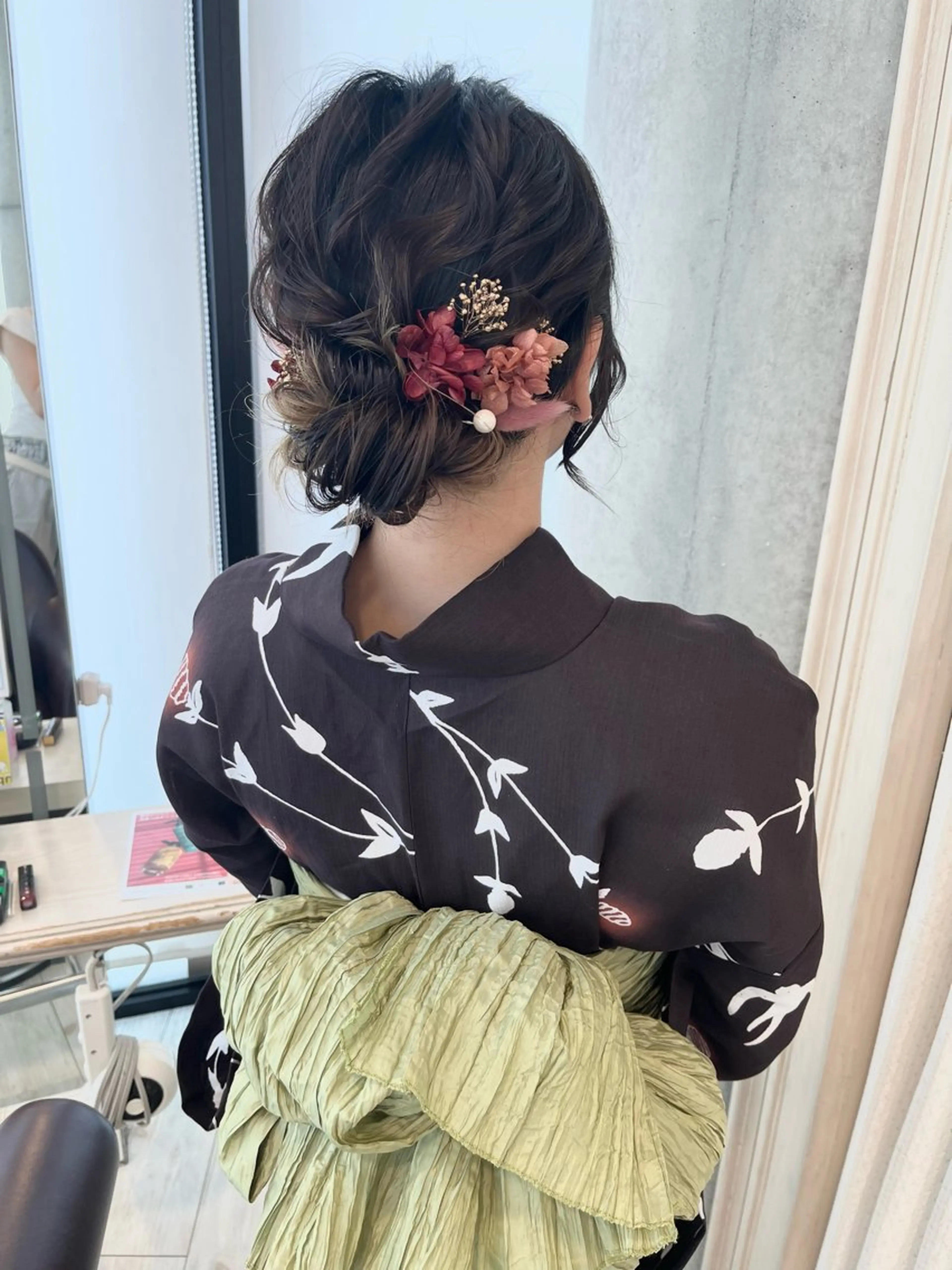 セミロング ヘアアレンジ 浴衣 着付け サソウ ユリエ🥥のヘアスタイル