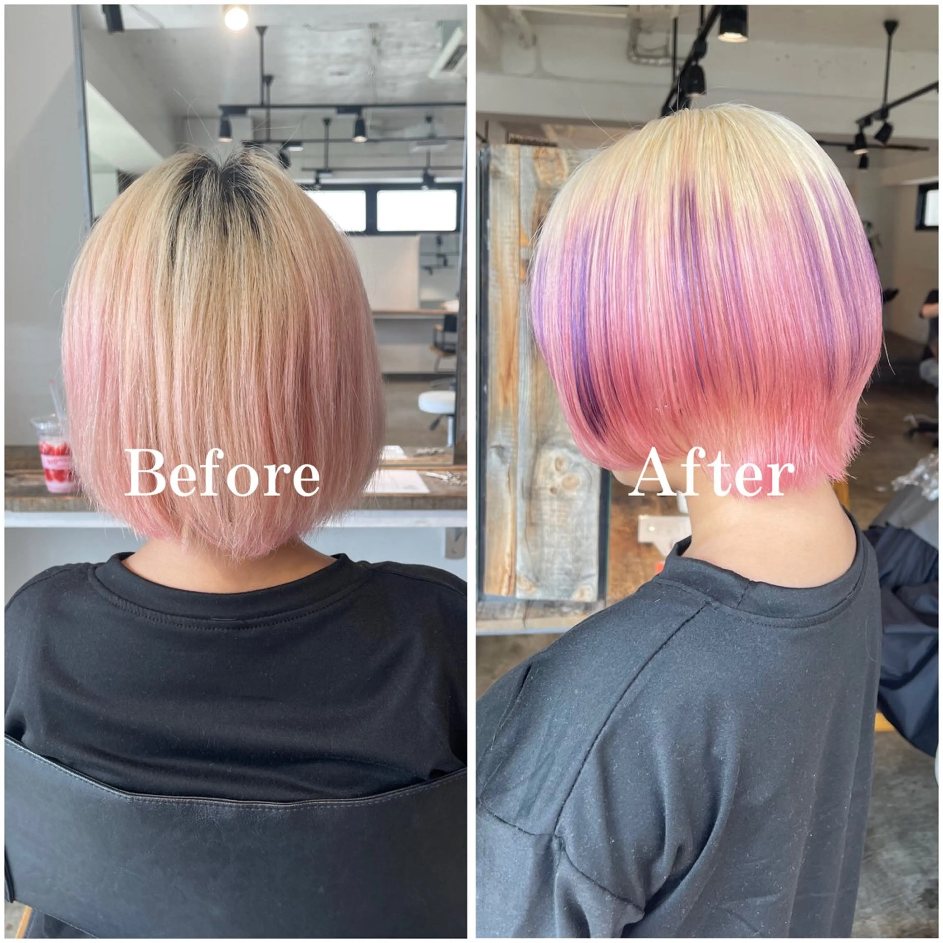 ショート カラー ブリーチ ケアブリーチ デザインカラー 似合わせカット ヘアカラー ムラ修正/ ハイトーン💖Riaのヘアスタイル