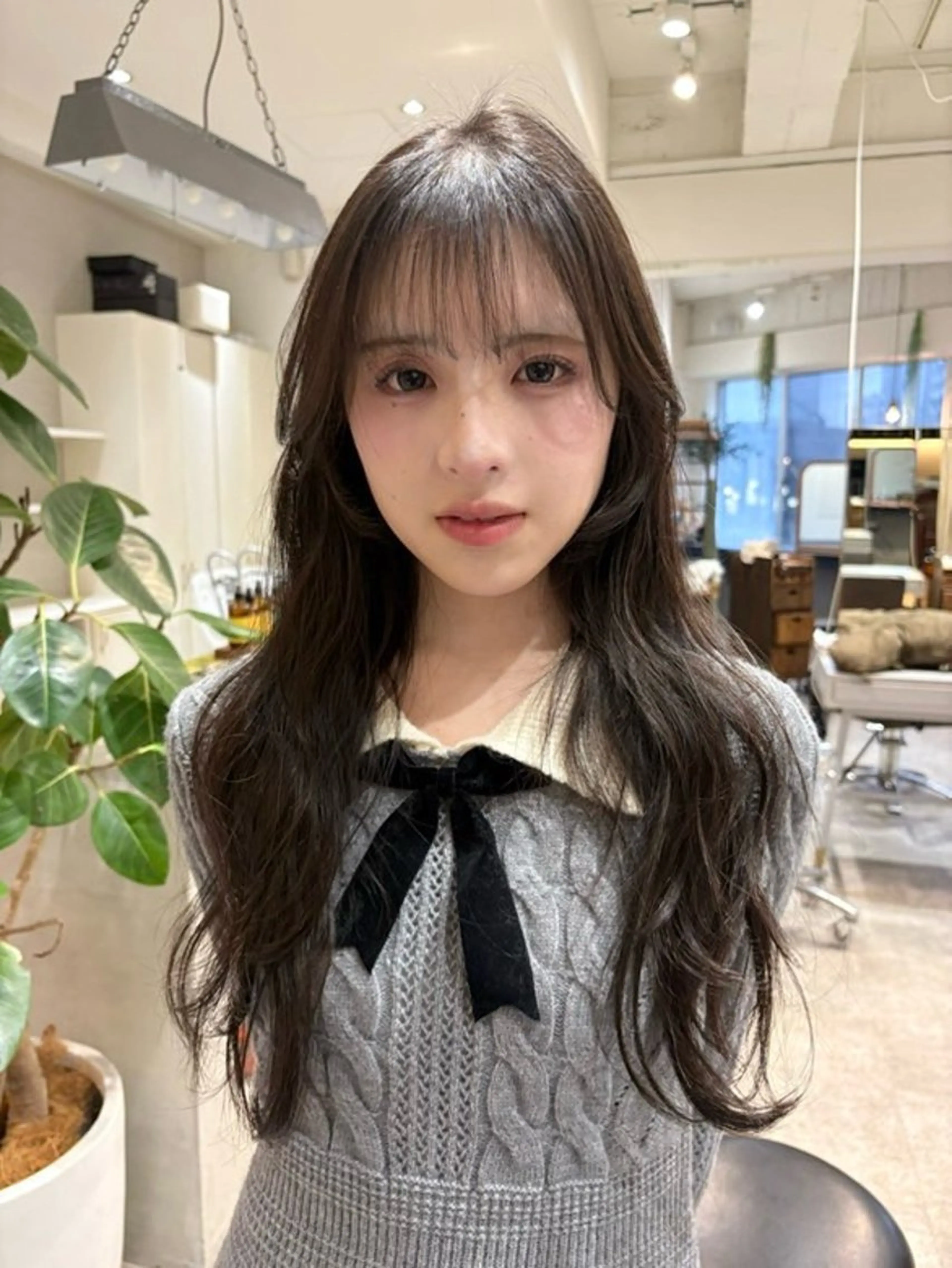 ロング ヘアセット SIKI yuuna モテ韓国ヘア☁️のヘアスタイル