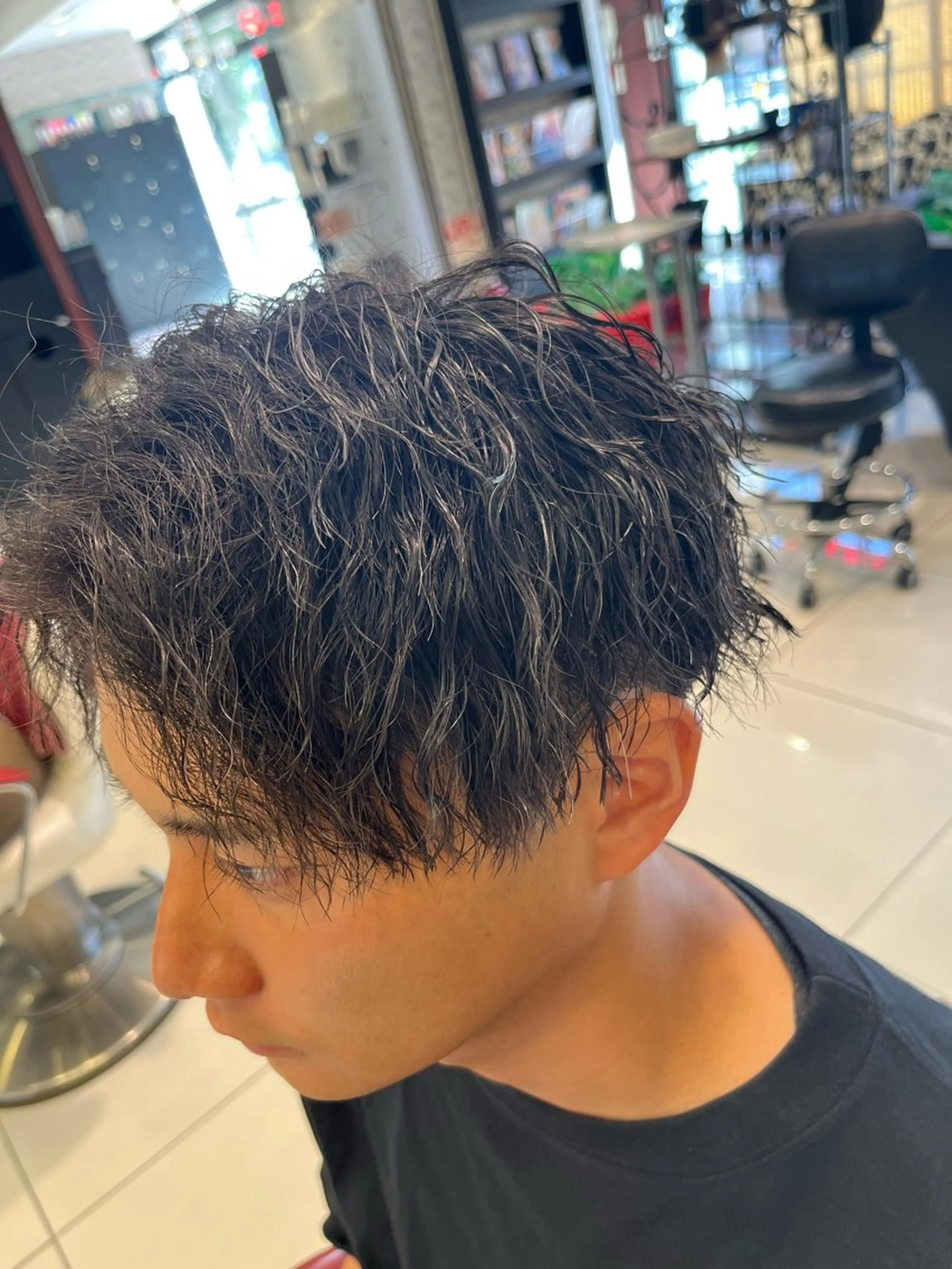 ショート パーマ メンズ カット パーマ ブリーチパーマ🌍 正木天のヘアスタイル