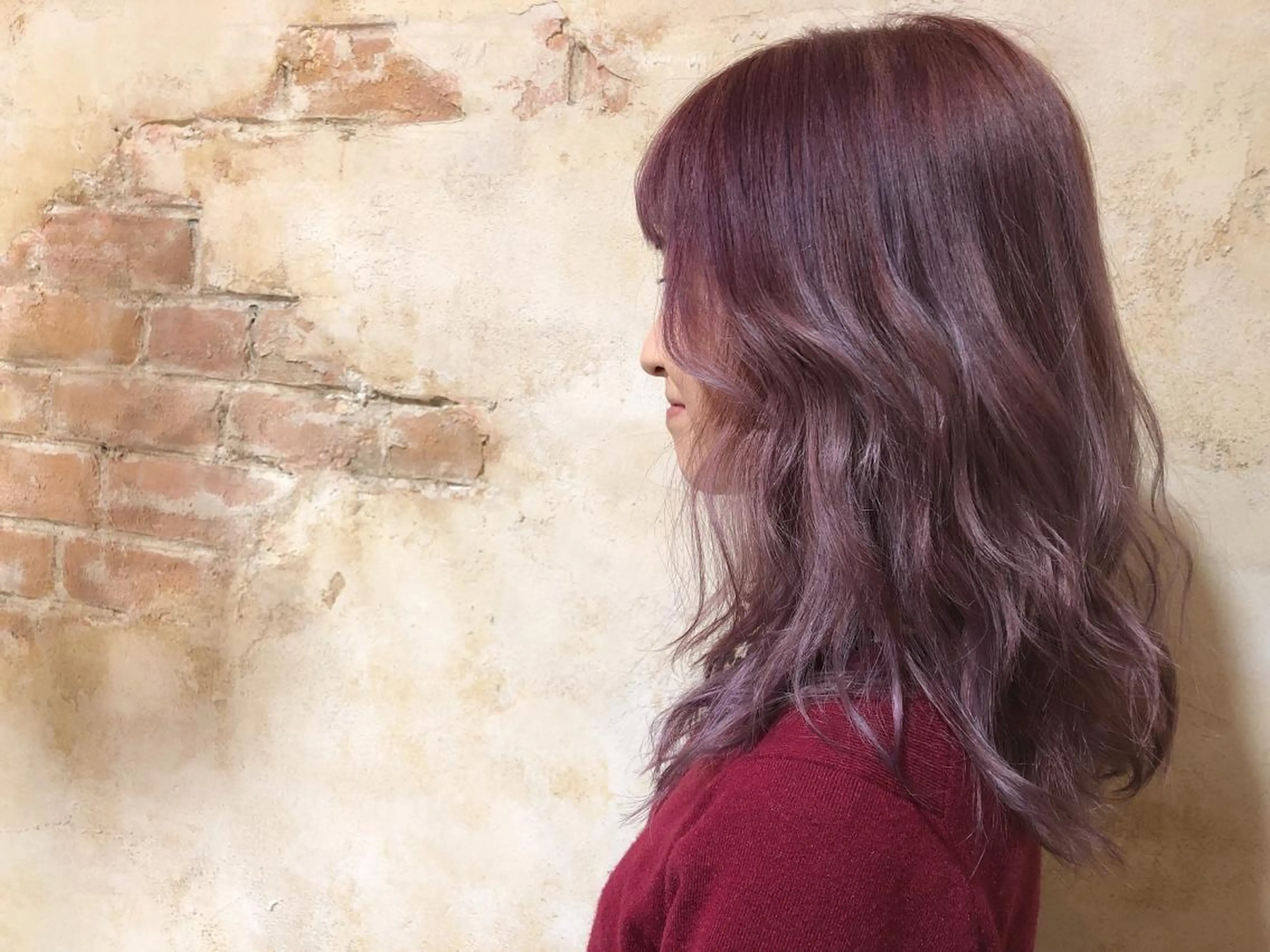 カラー ブリーチ グラデーションカラー ピンクカラー イエローカラー パ ルのヘアスタイル