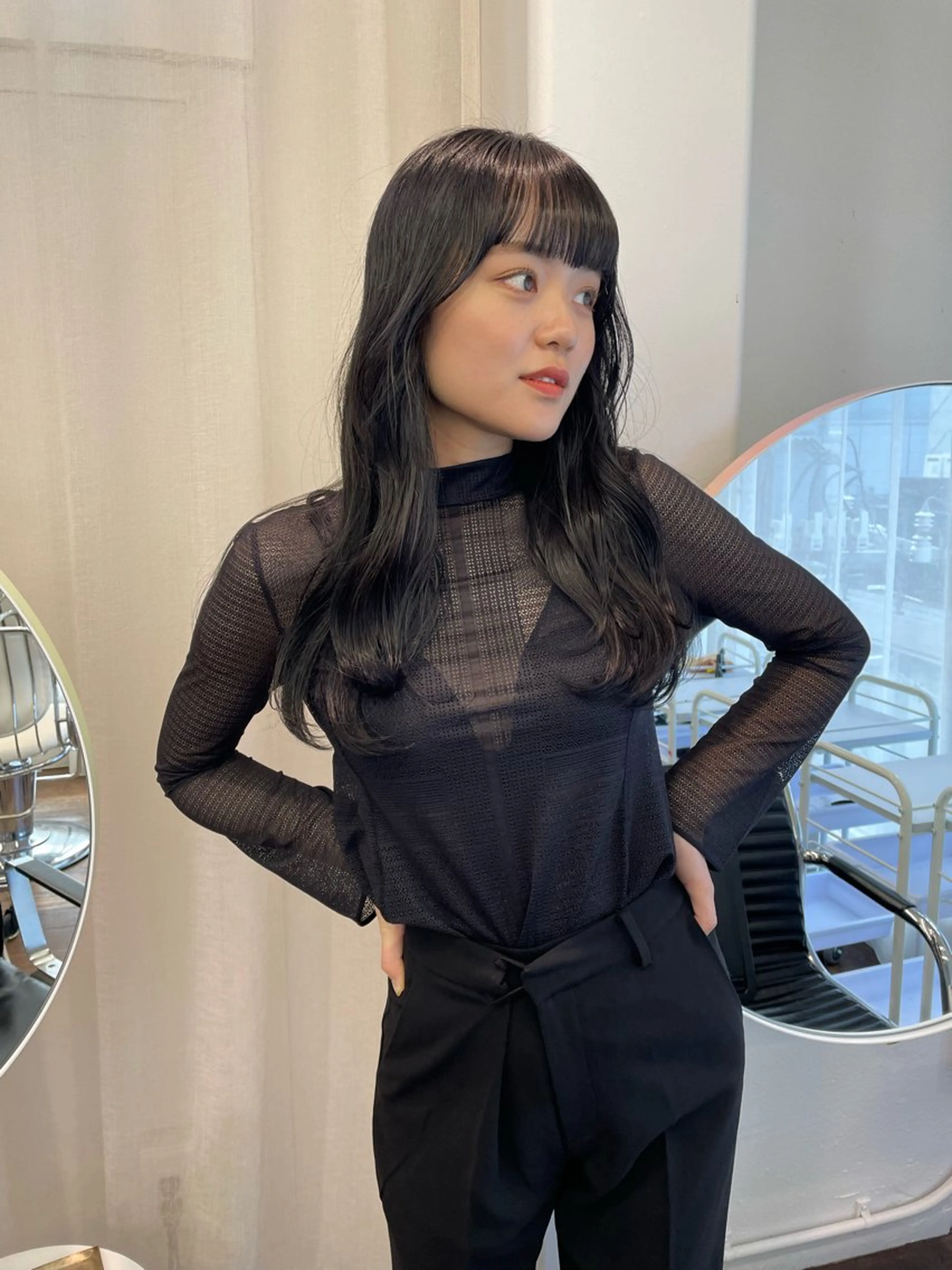 ロング カラー トリートメント トリートメント レイヤーカット🎀 kanaのヘアスタイル