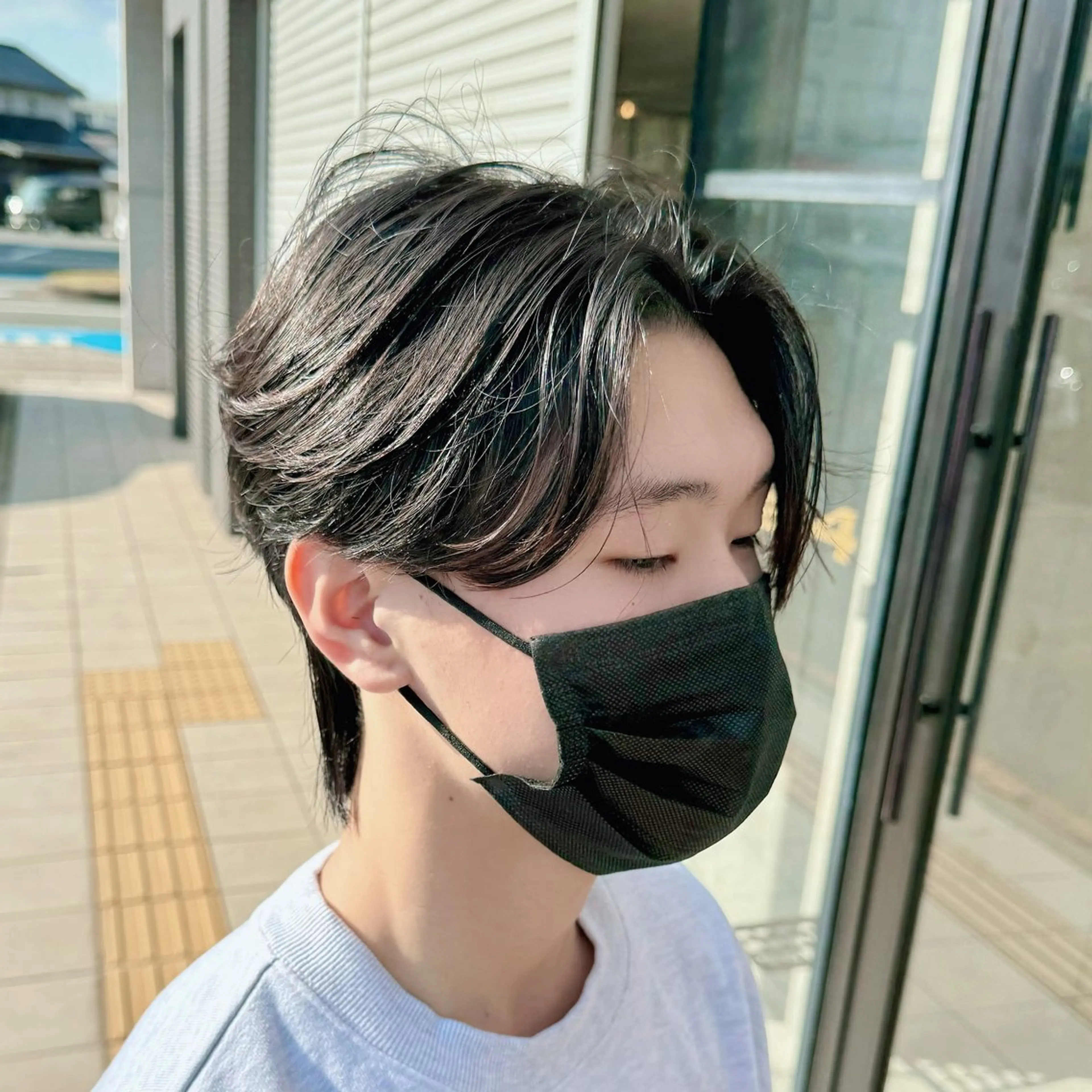 ショート メンズ センターパート メンズ韓国風 韓国風ヘア Soul eater KANATAのヘアスタイル