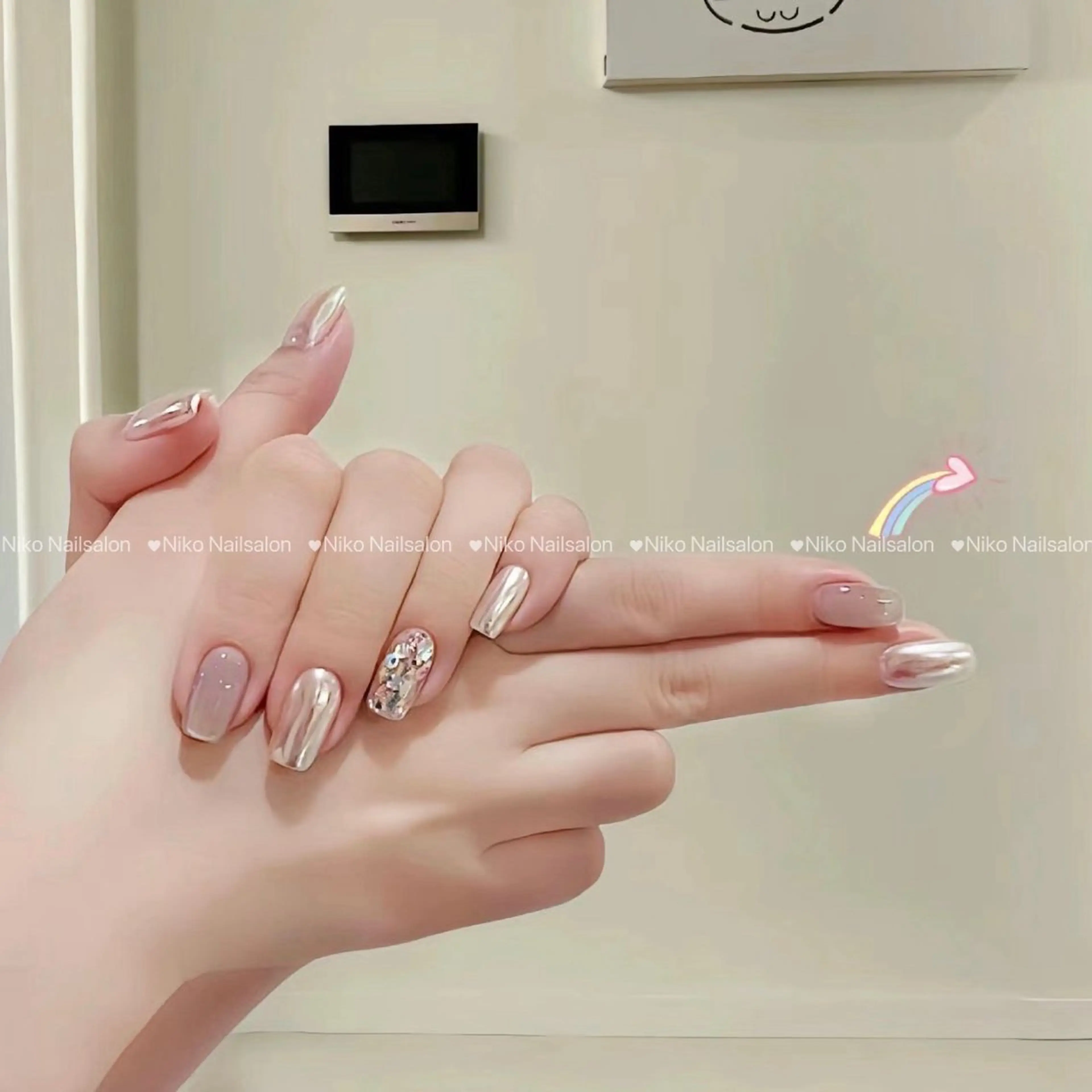 ネイル チークネイル 長さ出し フットネイル フレンチネイル ジェルネイル ハンドネイル Niko Nail salon 銀座本店のネイルデザイン